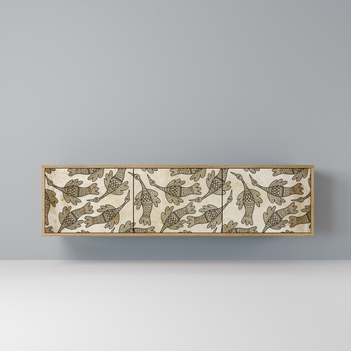 Mobile TV ALMONDINE SONGBIRD a 3 ante in effetto rovere