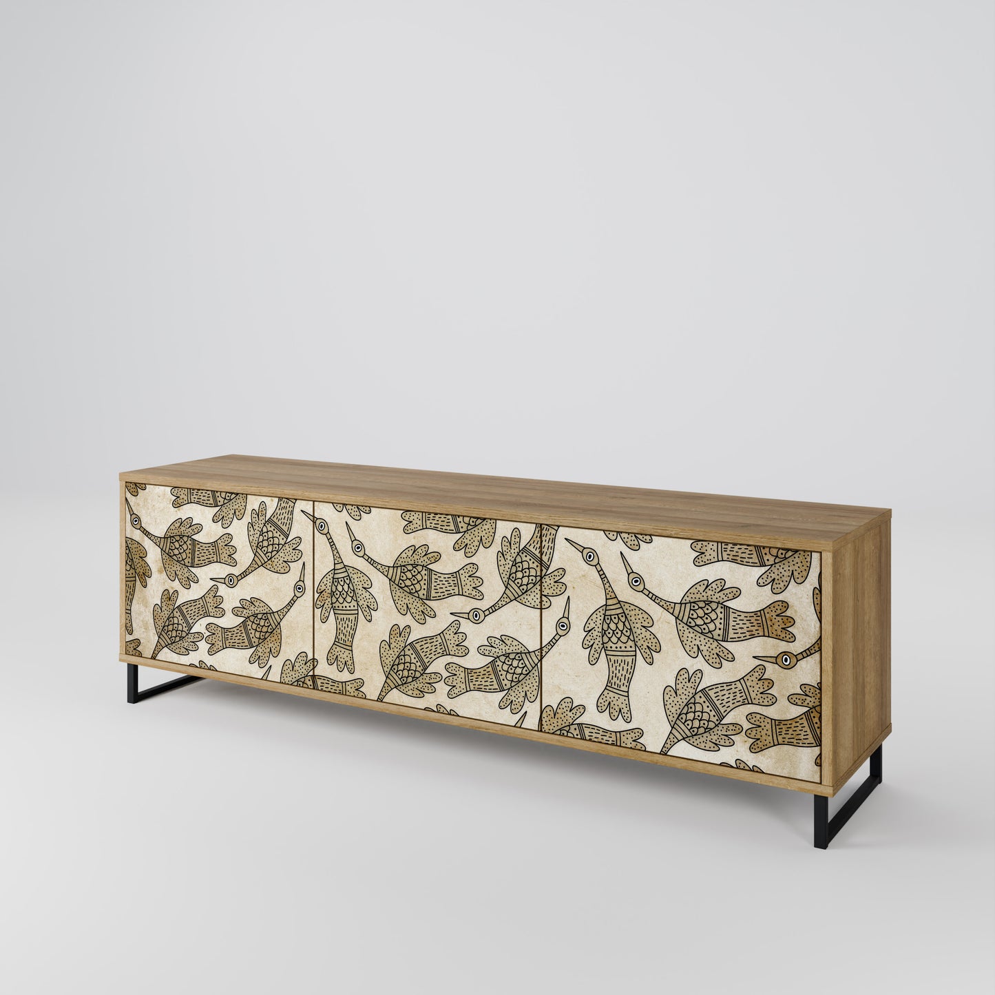 Mobile TV ALMONDINE SONGBIRD a 3 ante in effetto rovere