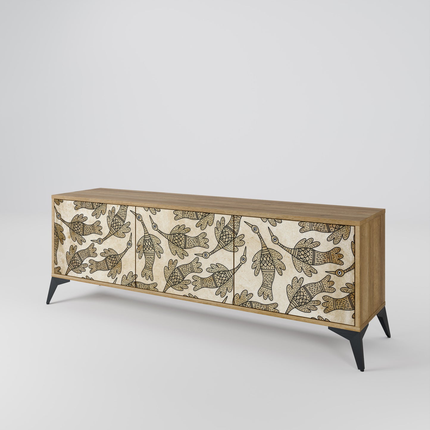 Mobile TV ALMONDINE SONGBIRD a 3 ante in effetto rovere