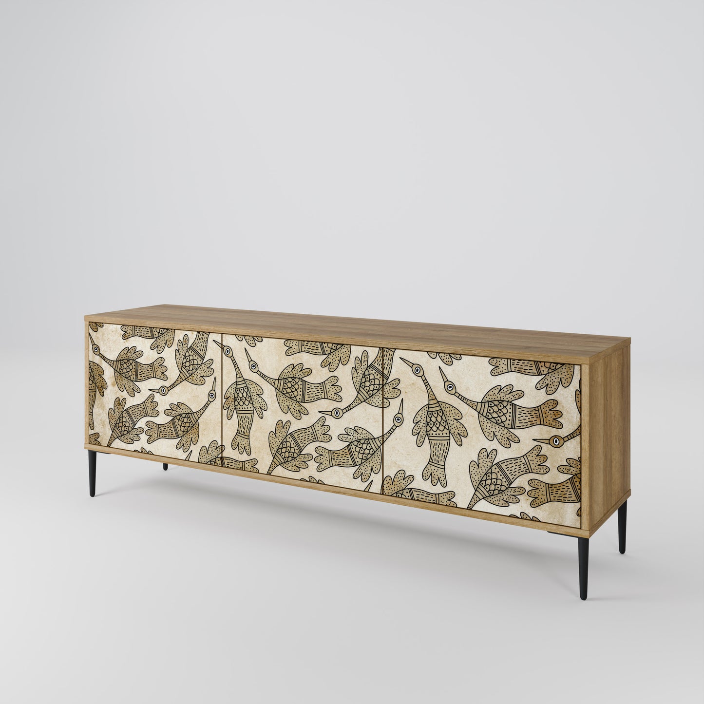 Mobile TV ALMONDINE SONGBIRD a 3 ante in effetto rovere