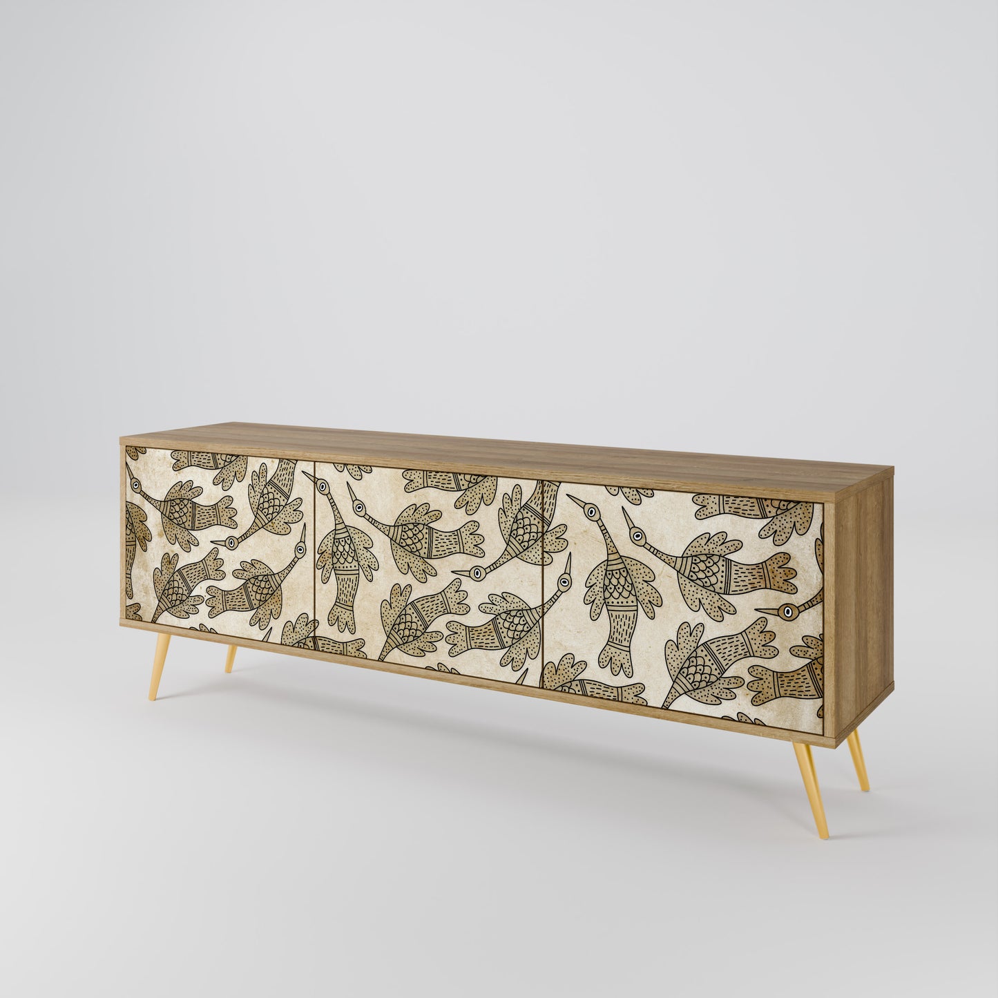 Mobile TV ALMONDINE SONGBIRD a 3 ante in effetto rovere