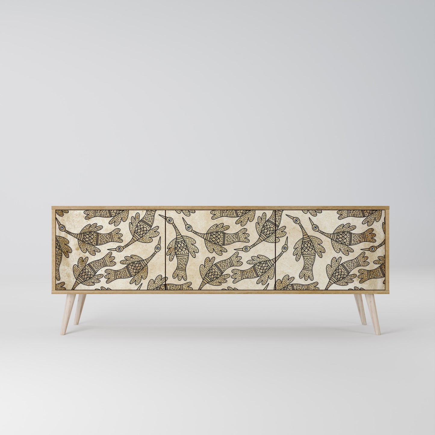 Mobile TV ALMONDINE SONGBIRD a 3 ante in effetto rovere