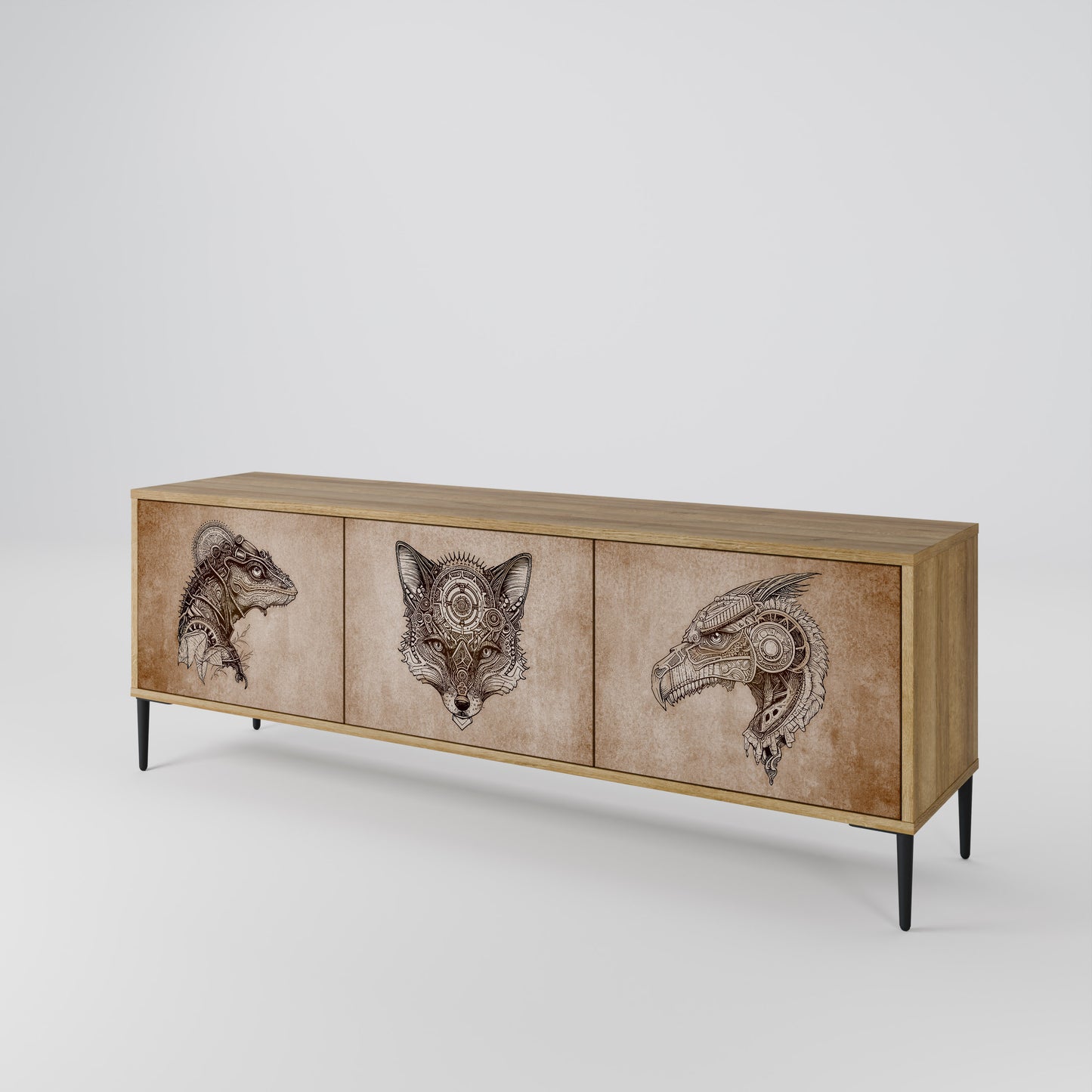 Mobile TV a 3 ante STEAMPUNK CLAN in effetto rovere