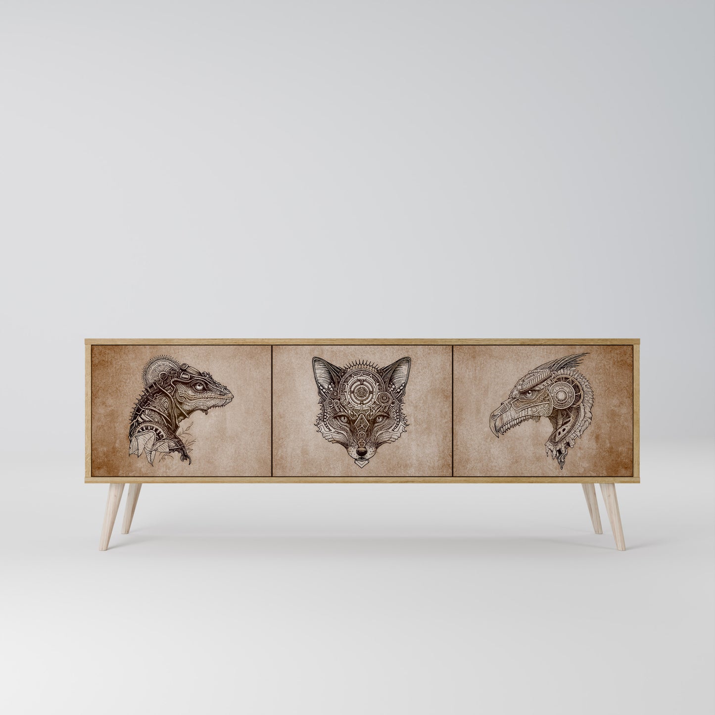 Mobile TV a 3 ante STEAMPUNK CLAN in effetto rovere