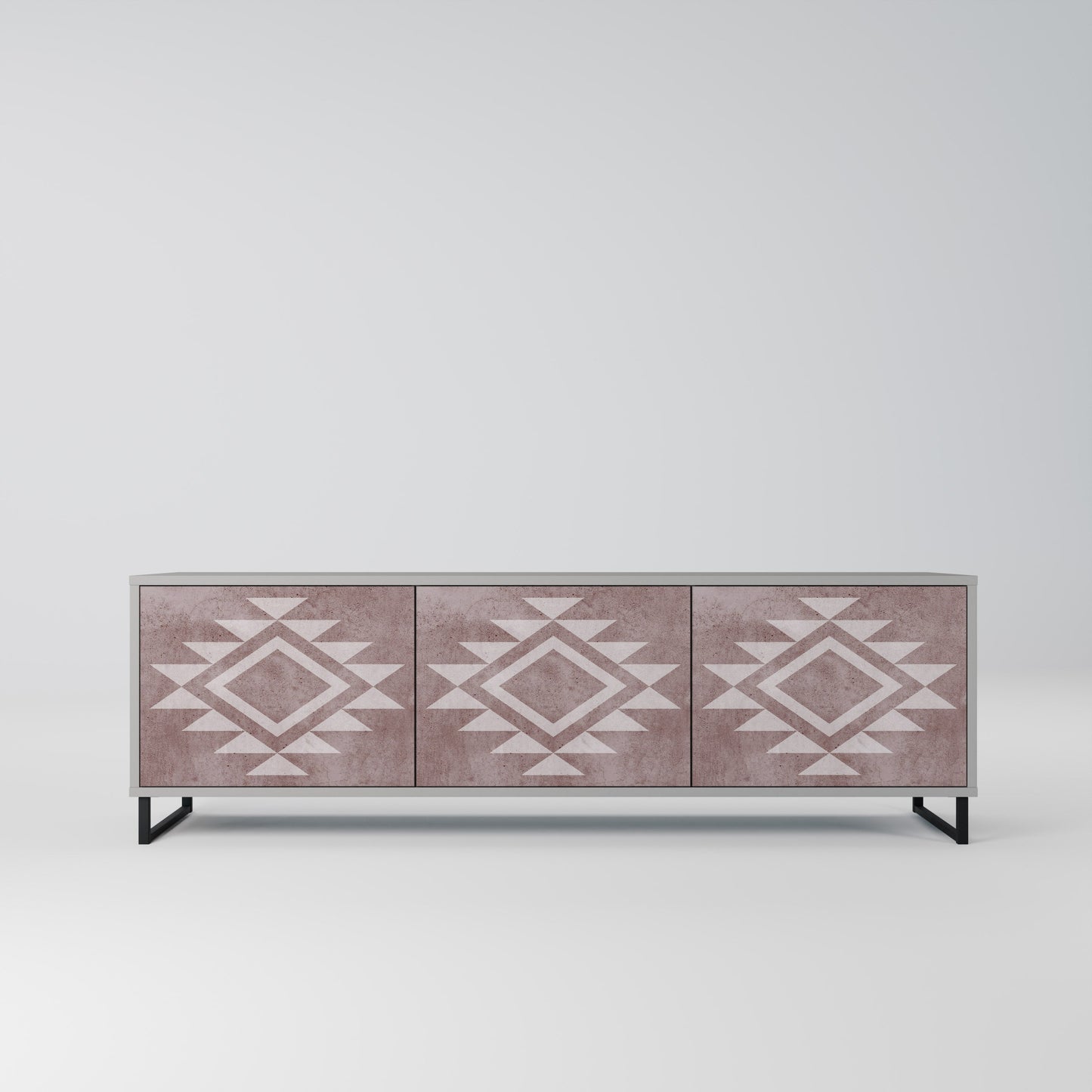 MARVEL MOSAIC 3-Door TV Stand in Grey Finish