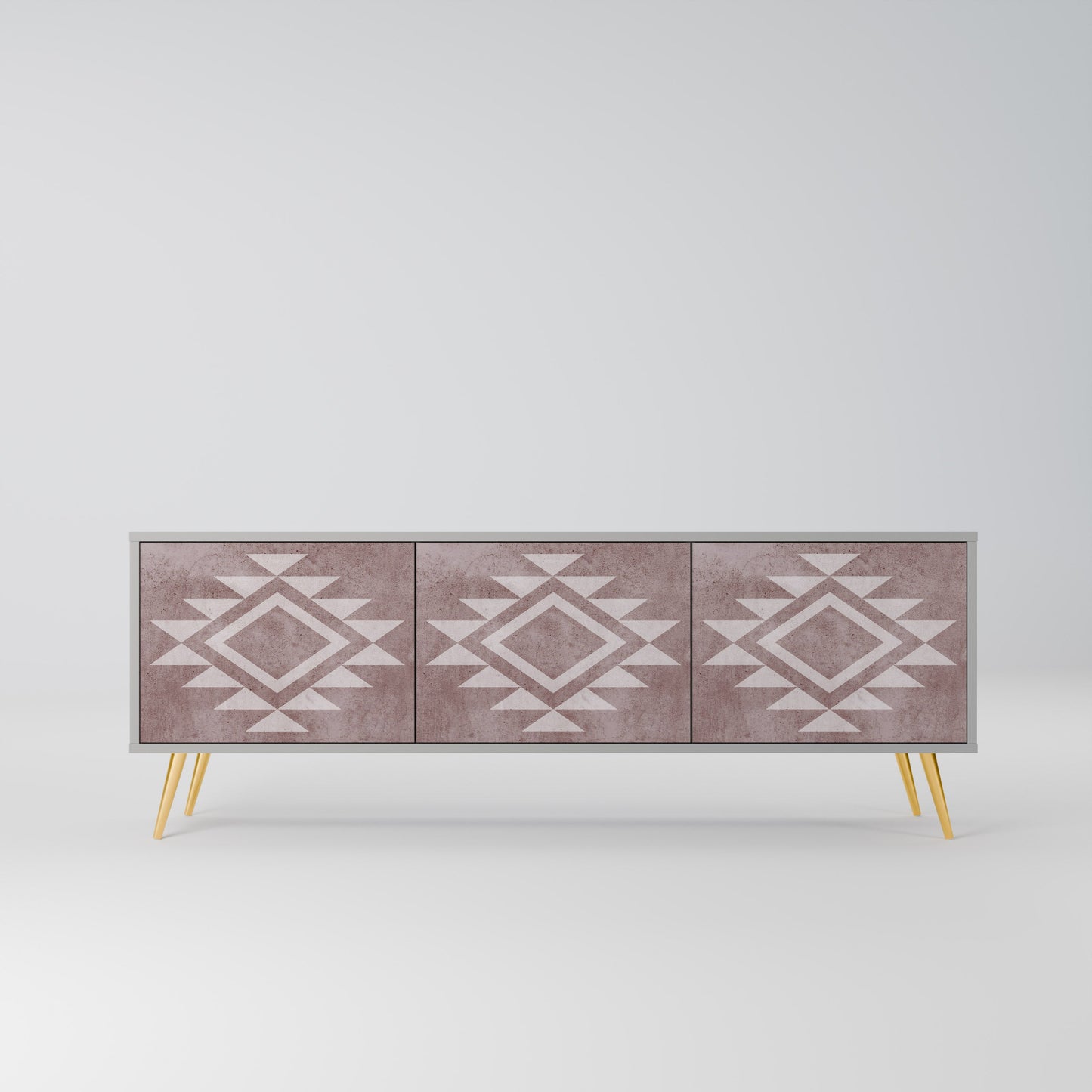 MARVEL MOSAIC 3-Door TV Stand in Grey Finish