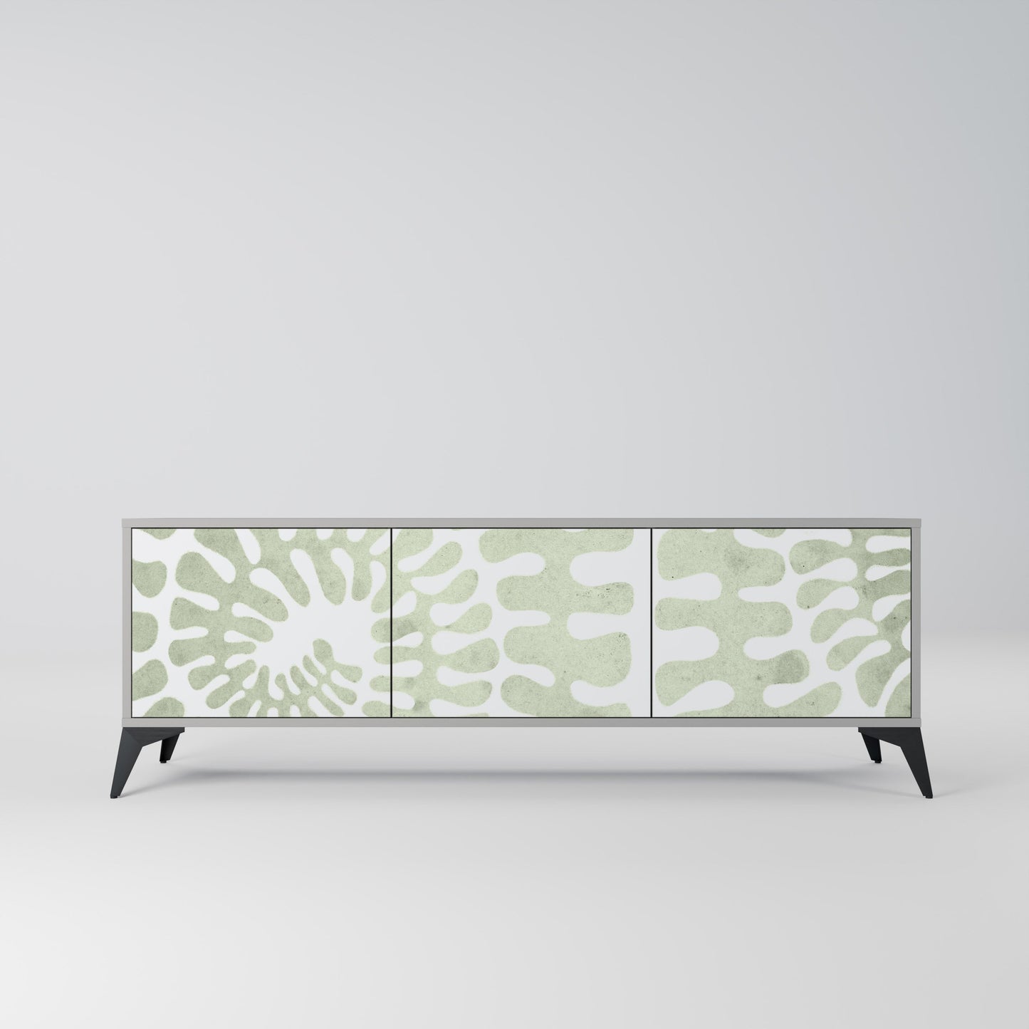 HELIX DANCE 3-Door TV Stand in Grey Finish