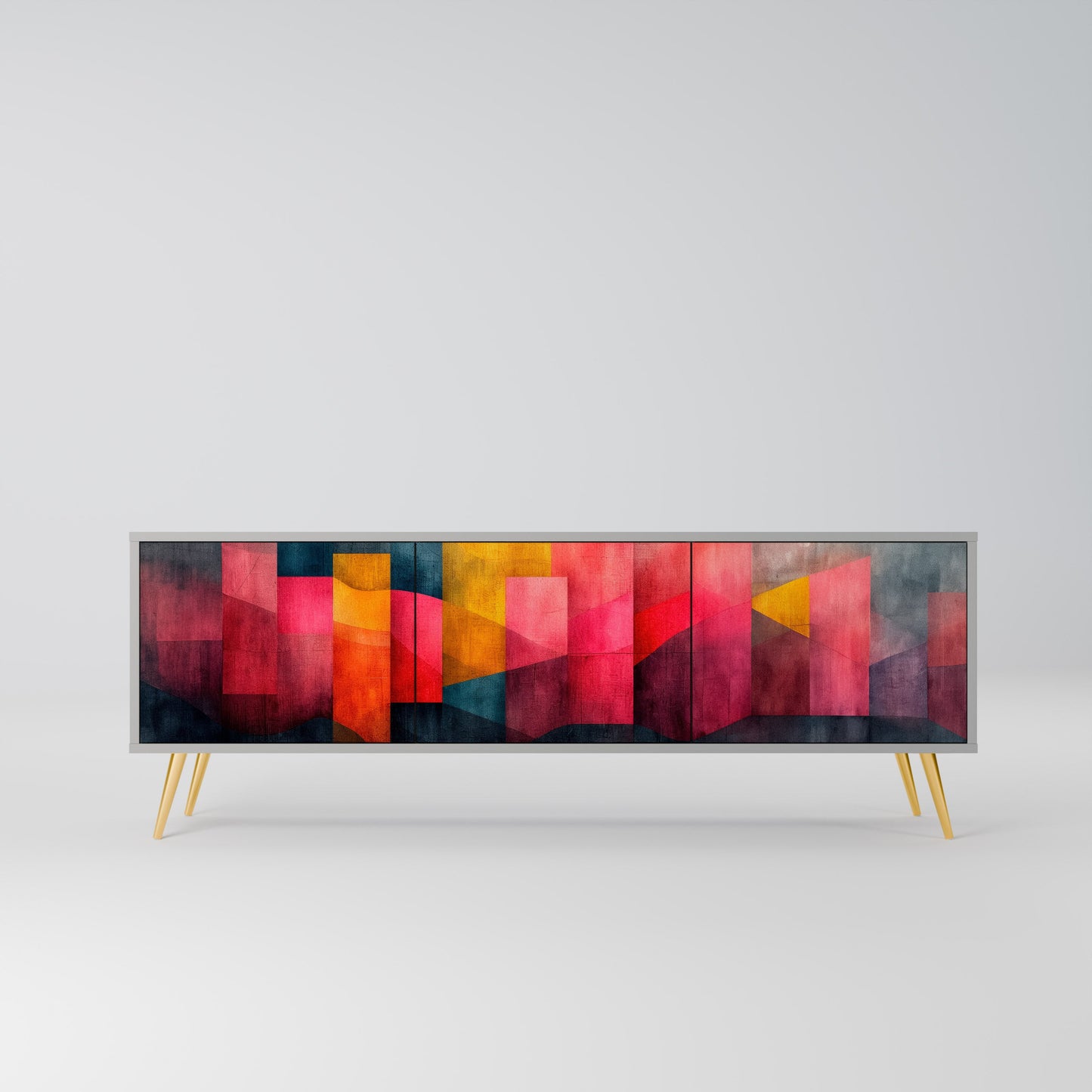 COLORFUL SOUNDS 3-Door TV Stand in Grey Finish