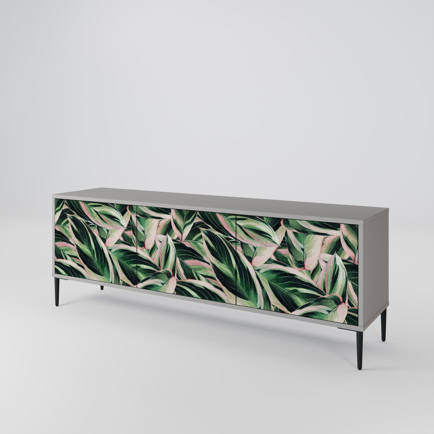 EERIE STROMANTHE 3-Door TV Stand in Grey Finish