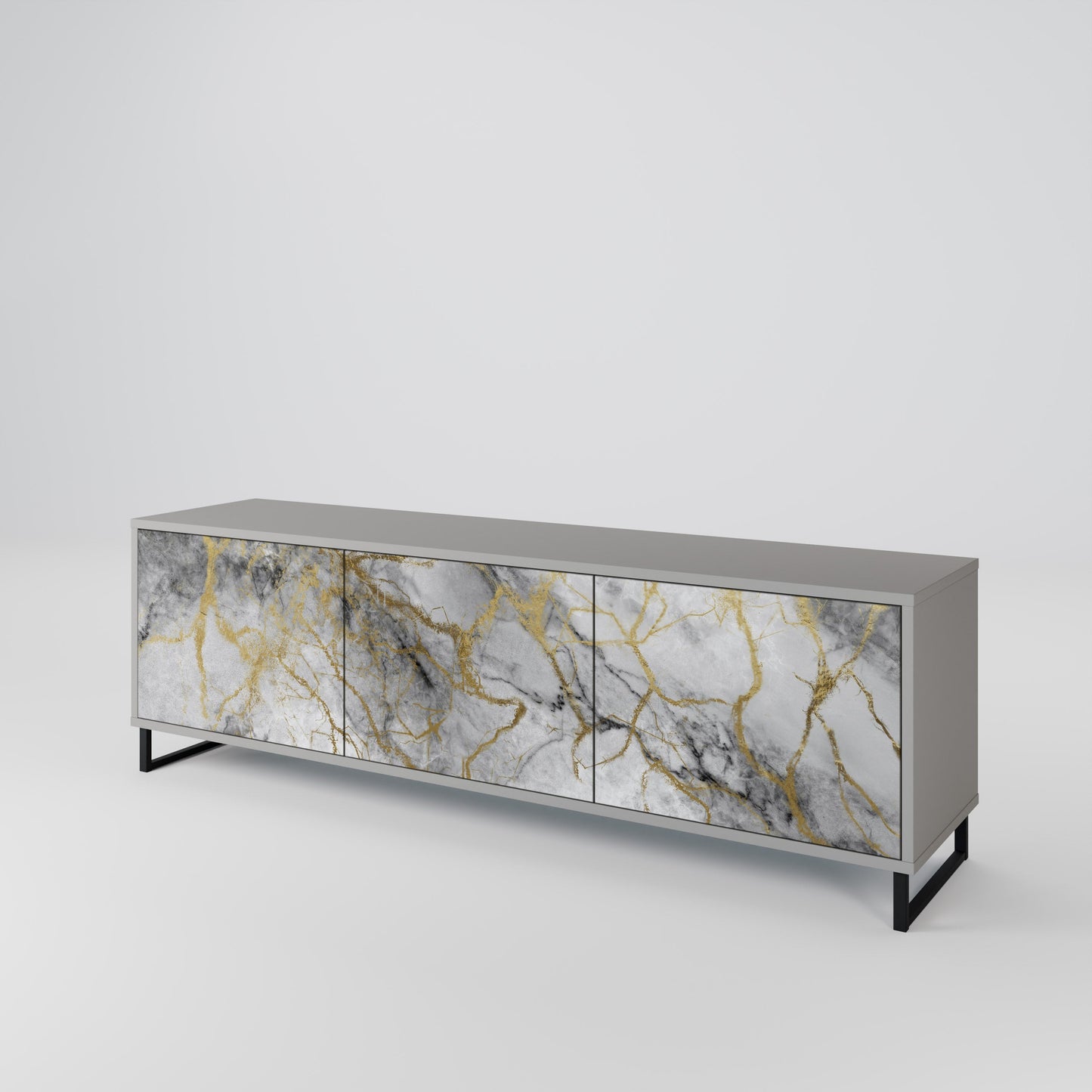 Mobile TV TIMELESS GLIDE a 3 ante in finitura grigia