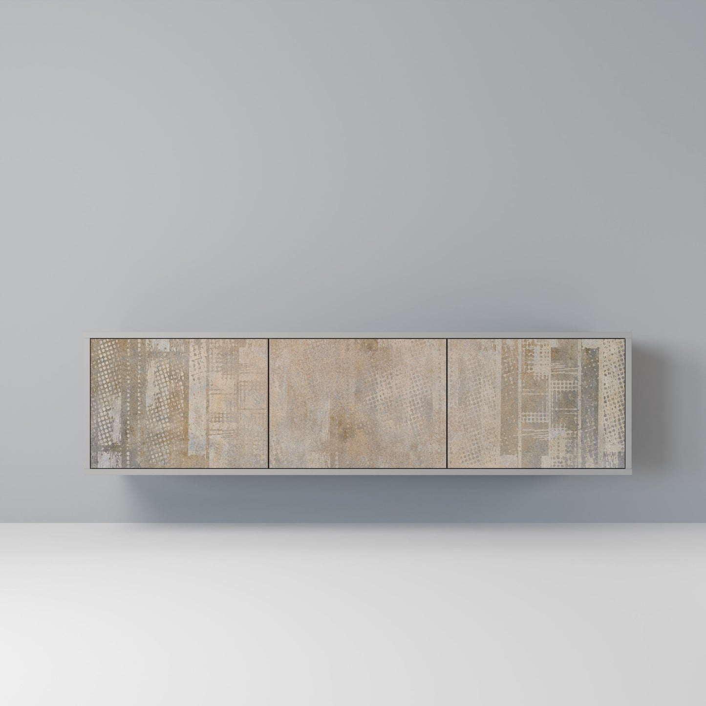 SCREEN ERROR 3-Door TV Stand in Grey Finish