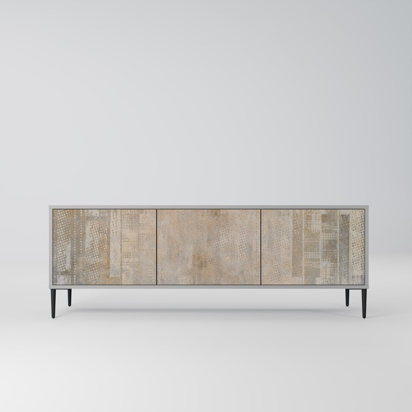 SCREEN ERROR 3-Door TV Stand in Grey Finish