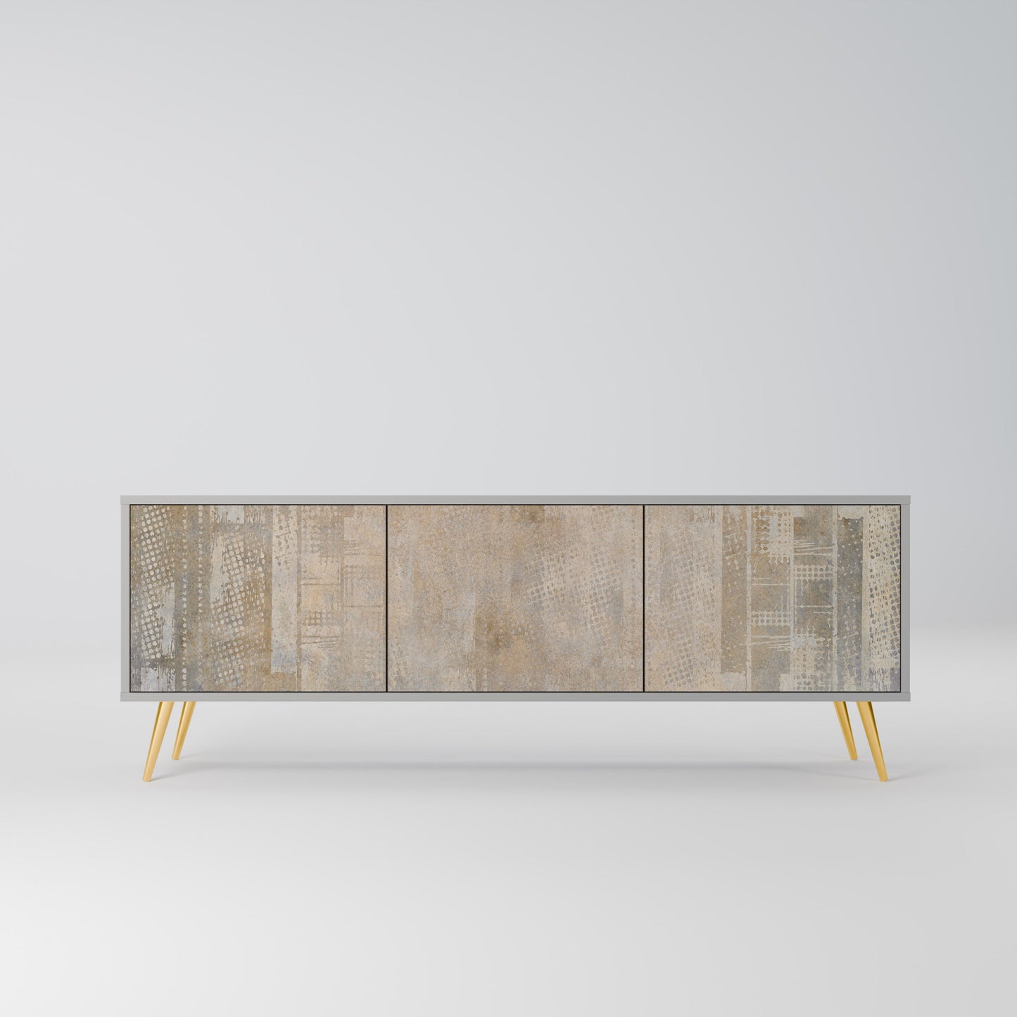 SCREEN ERROR 3-Door TV Stand in Grey Finish