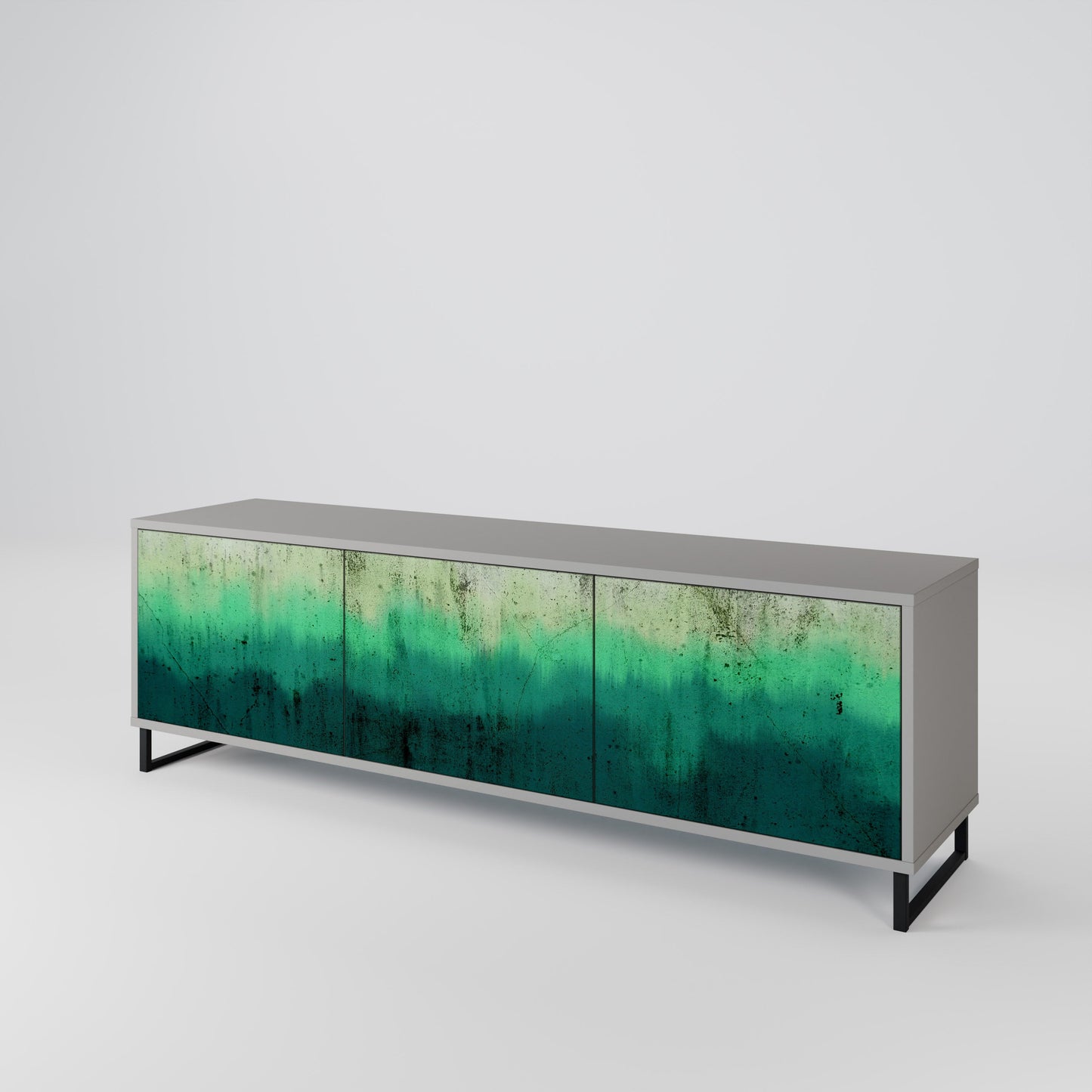 Mobile TV NORTHERN LIGHTS a 3 ante con finitura grigia