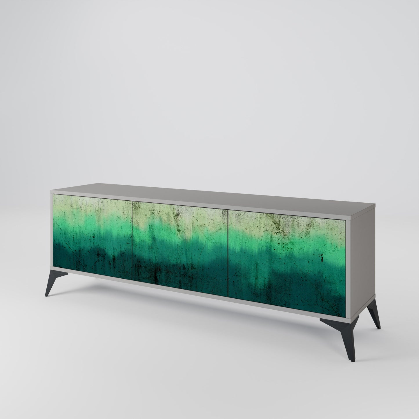 Mobile TV NORTHERN LIGHTS a 3 ante con finitura grigia