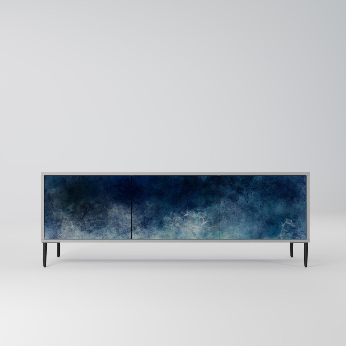 CELESTIAL FALL 3-Door TV Stand in Grey Finish