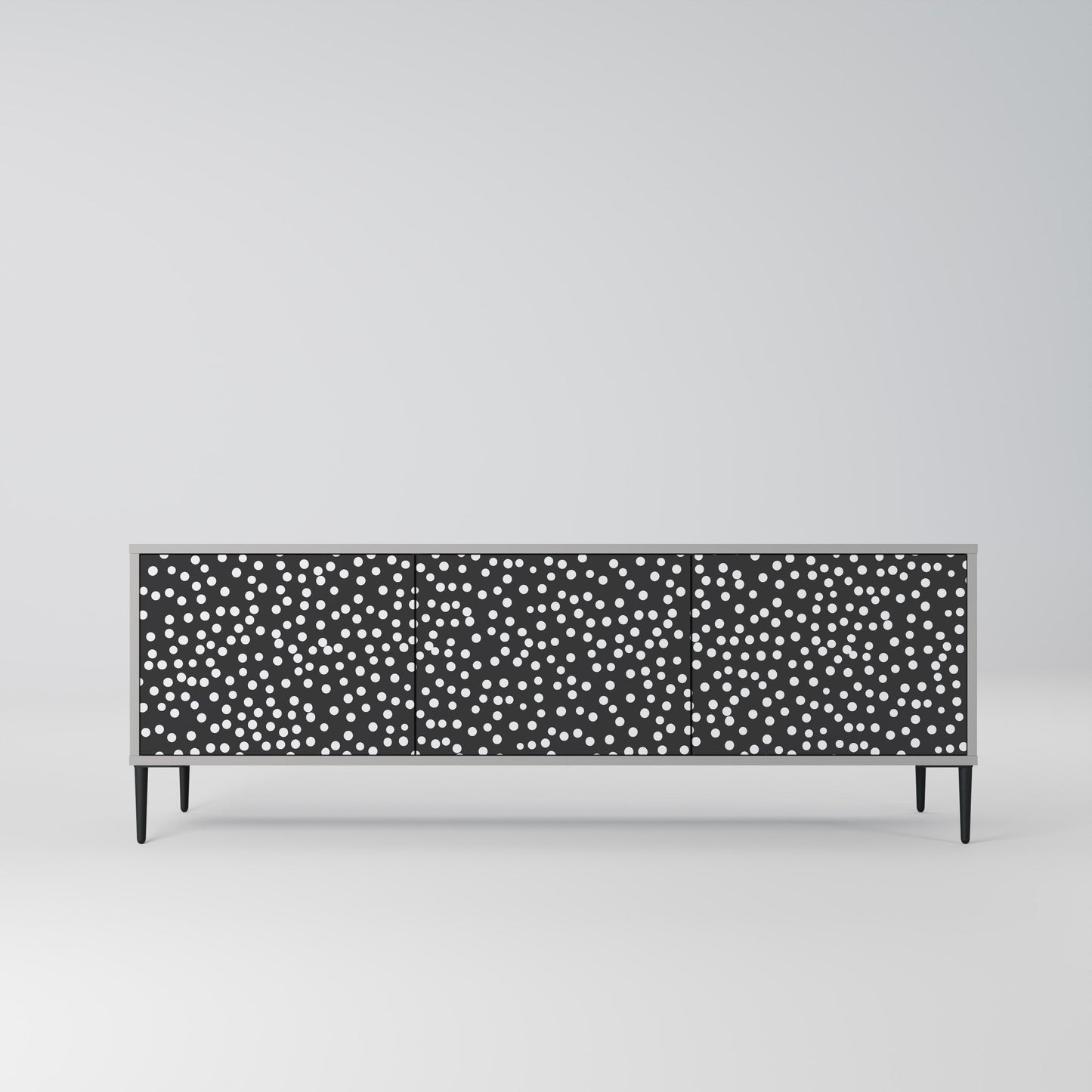 BLINDING LIGHTS 3-Door TV Stand in Grey Finish