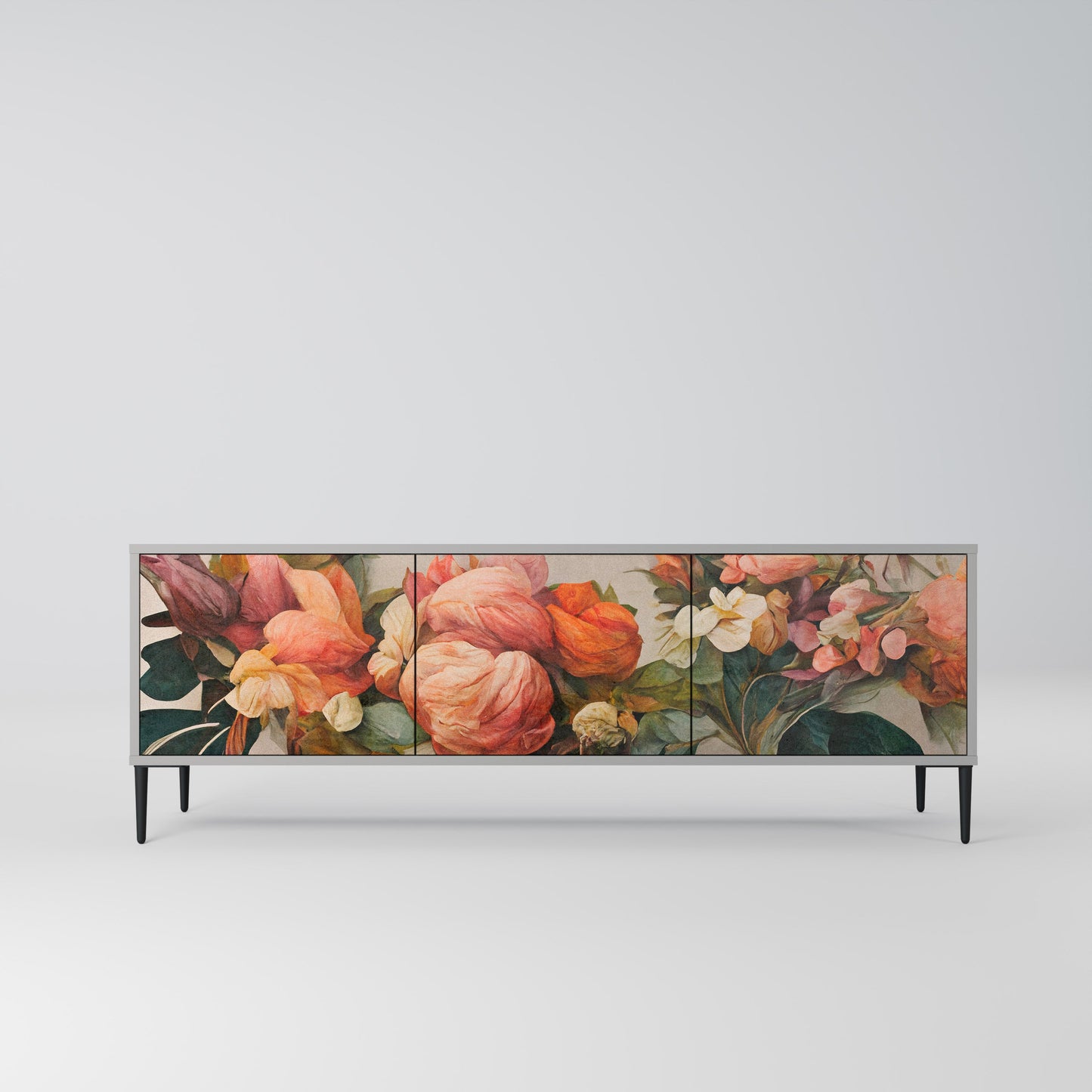Mobile TV STYLISH BEAUTY a 3 ante con finitura grigia