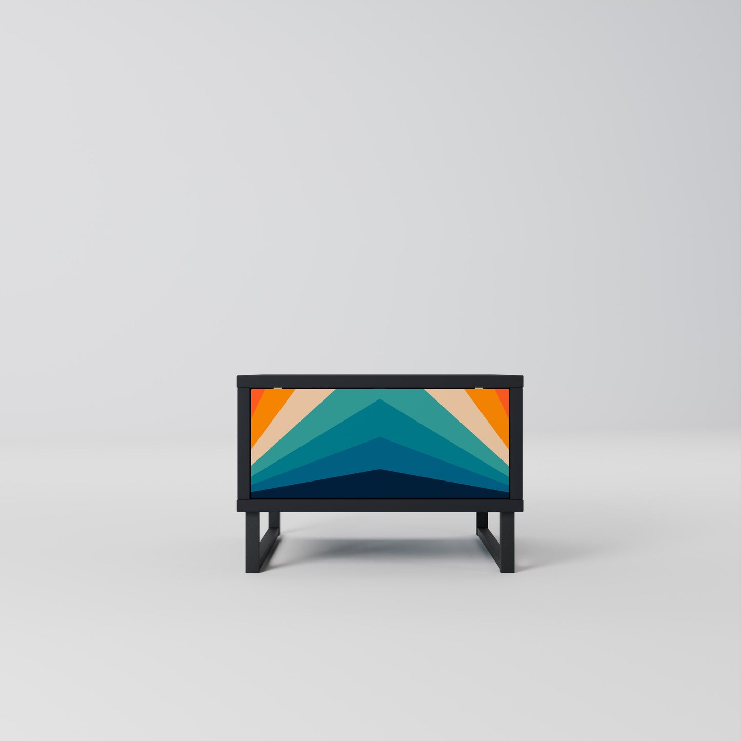 PRISM CONCUSSION Nightstand in Black Finish