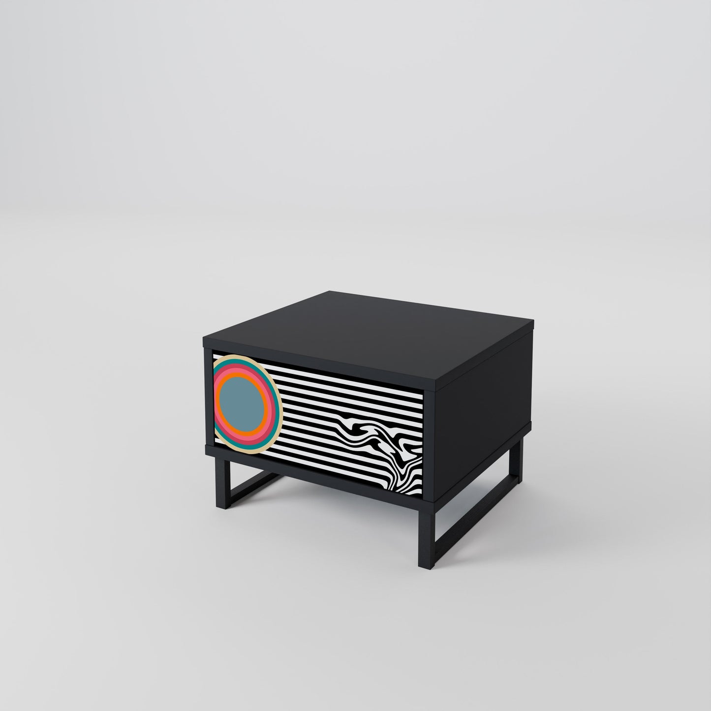 SPECTRA SHOWCASE Nightstand in Black Finish