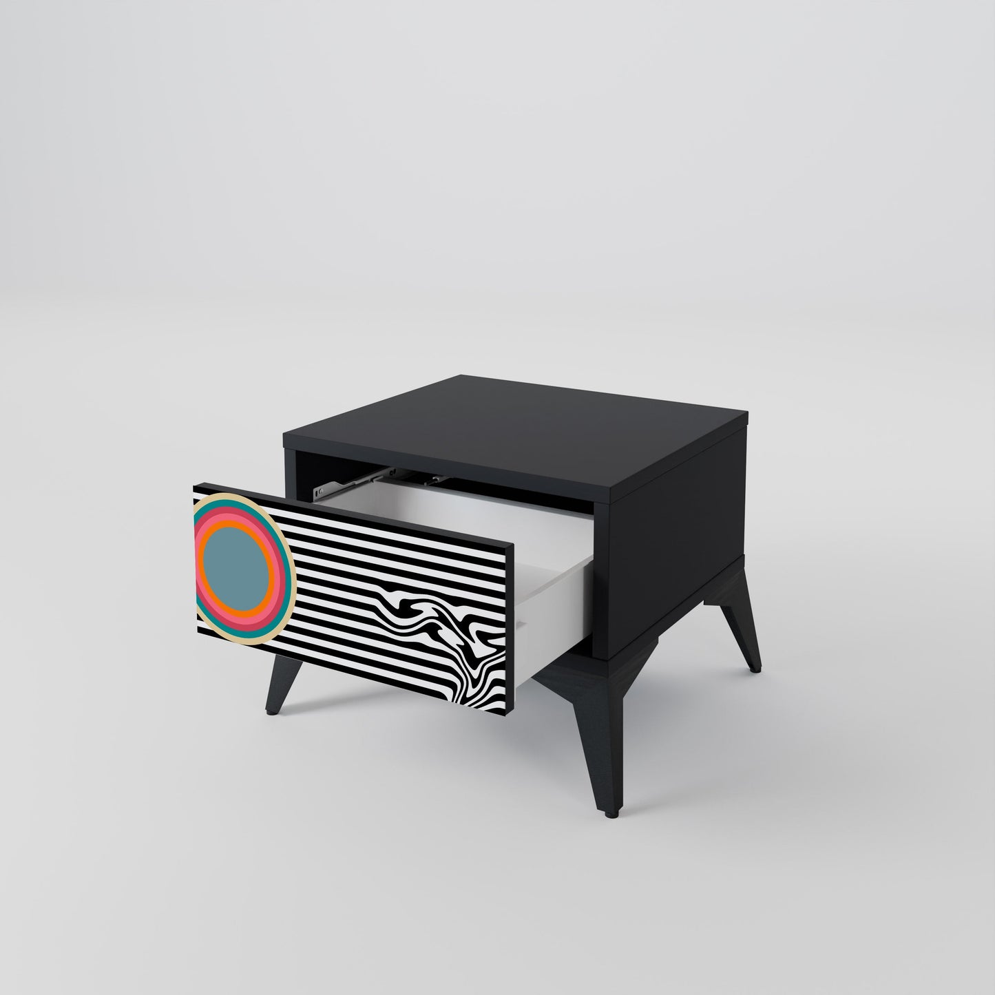SPECTRA SHOWCASE Nightstand in Black Finish