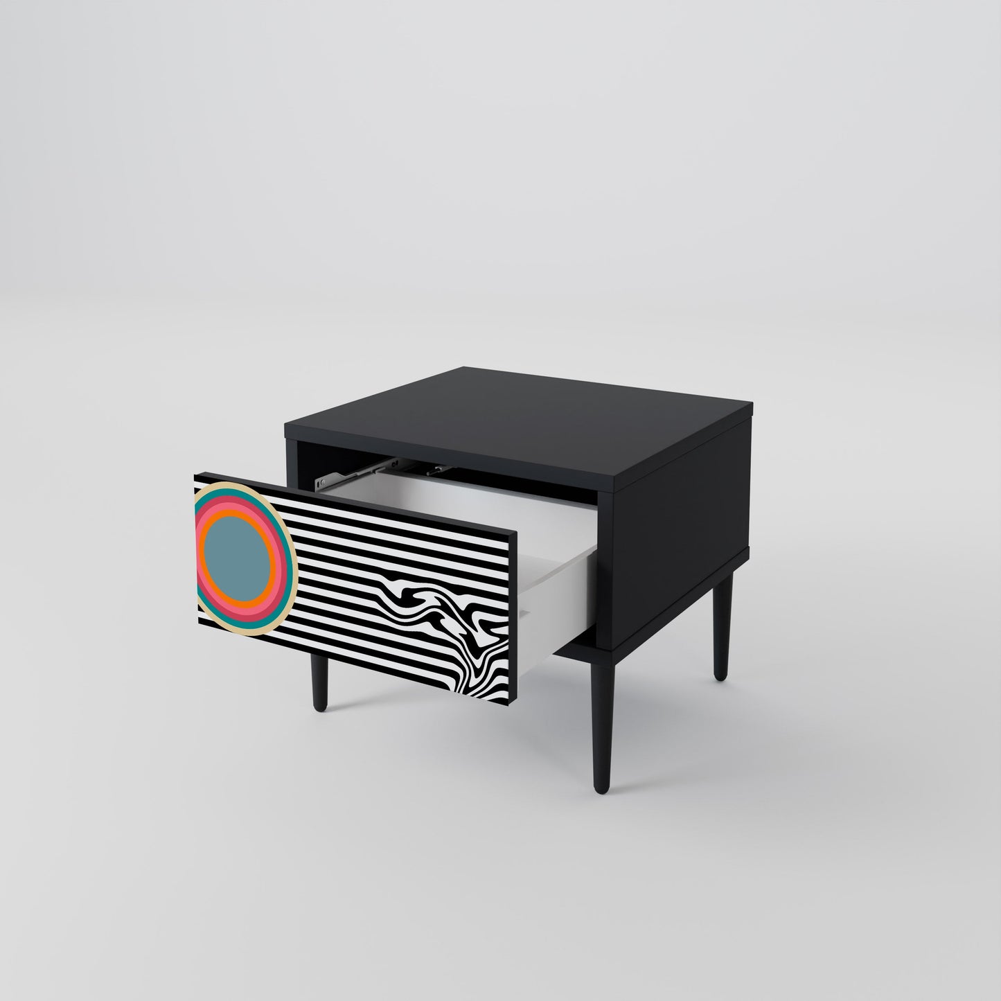 SPECTRA SHOWCASE Nightstand in Black Finish