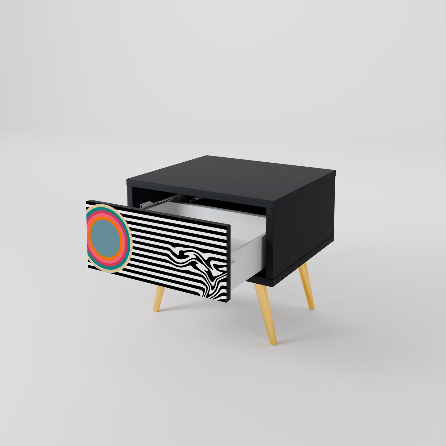 SPECTRA SHOWCASE Nightstand in Black Finish