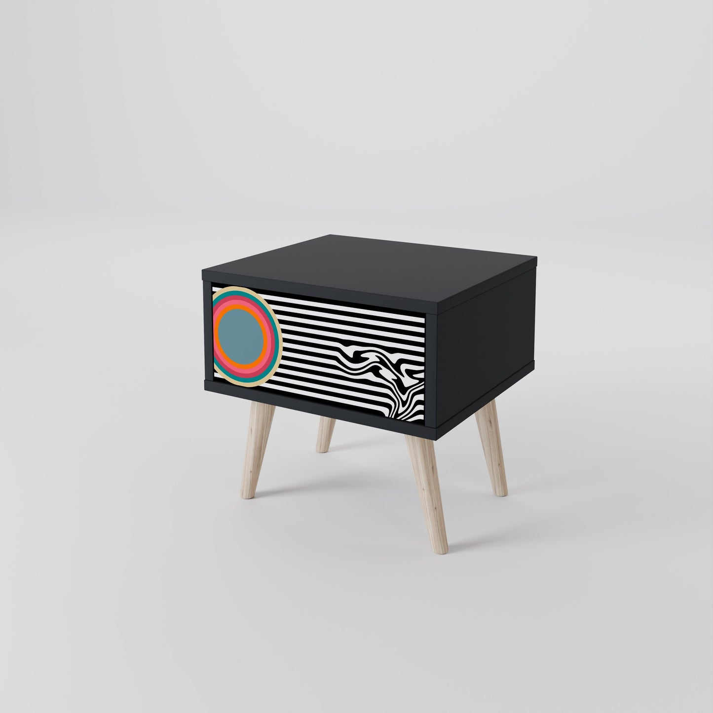 SPECTRA SHOWCASE Nightstand in Black Finish