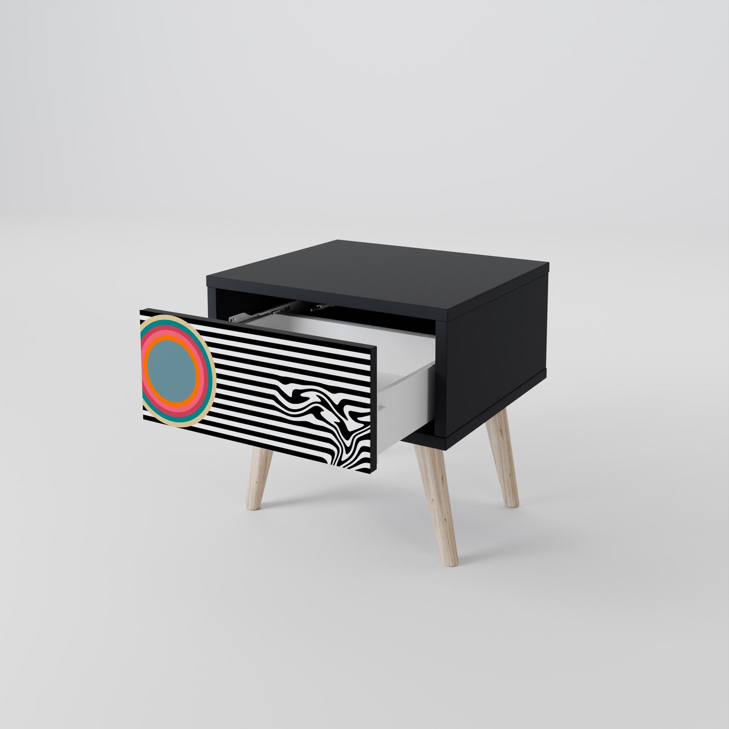 SPECTRA SHOWCASE Nightstand in Black Finish