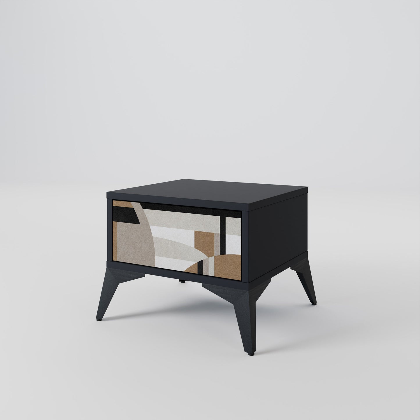 DELICATE MEMENTO Nightstand in Black Finish