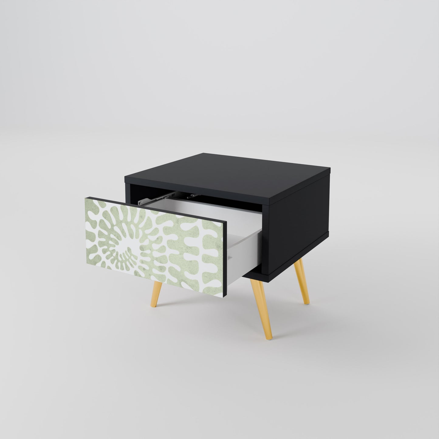 HELIX DANCE Nightstand in Black Finish