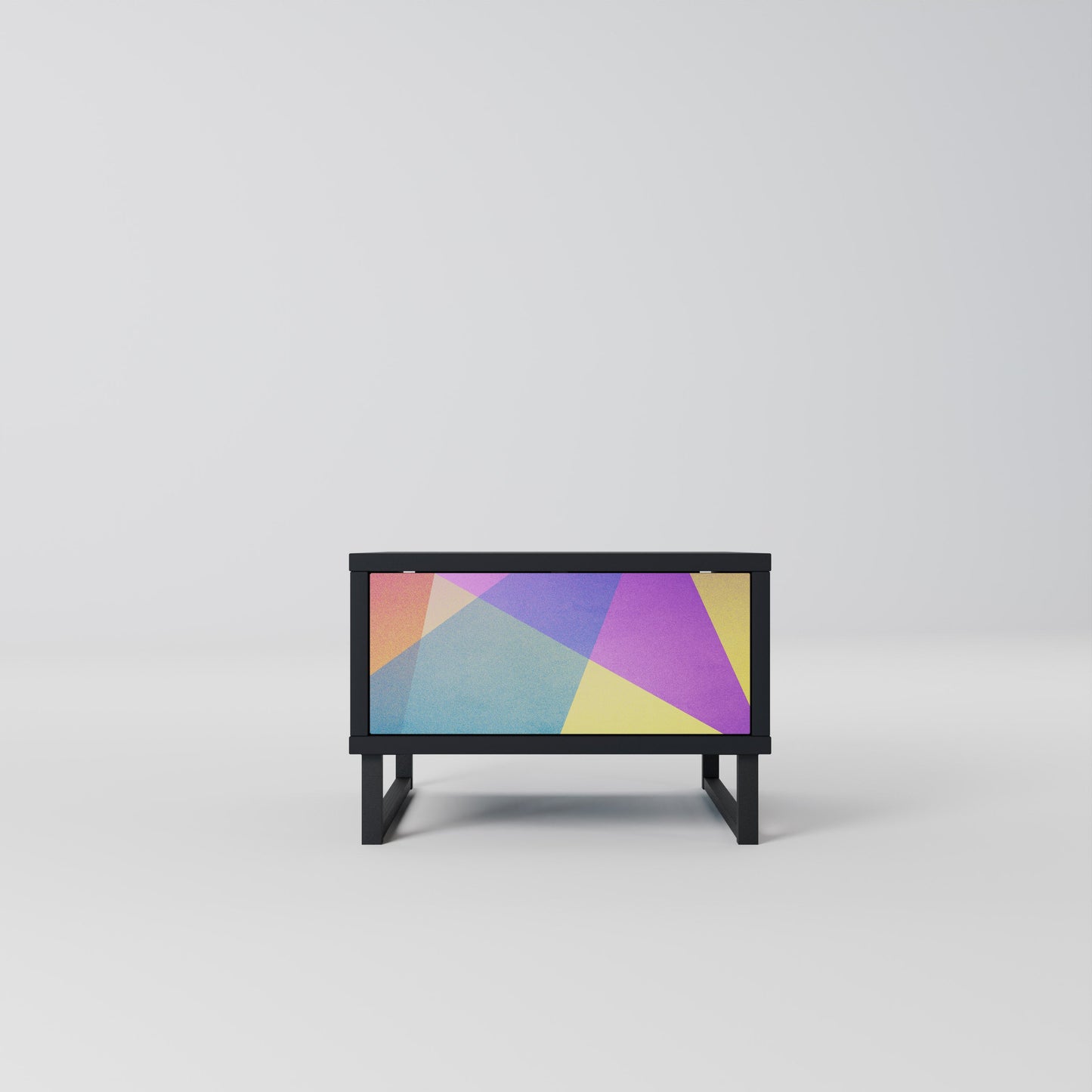 BRIGHT GEOMETRY Nightstand in Black Finish