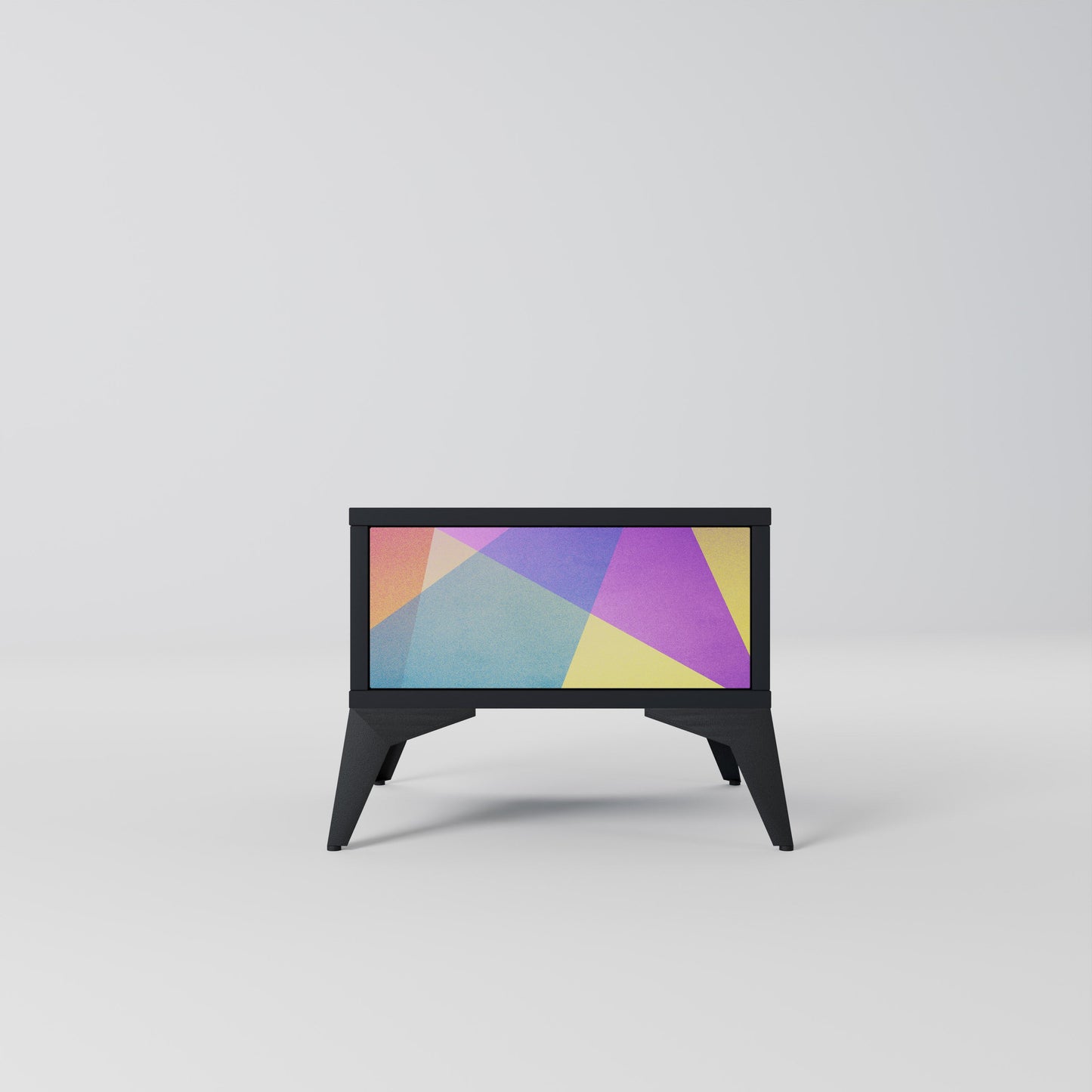 BRIGHT GEOMETRY Nightstand in Black Finish