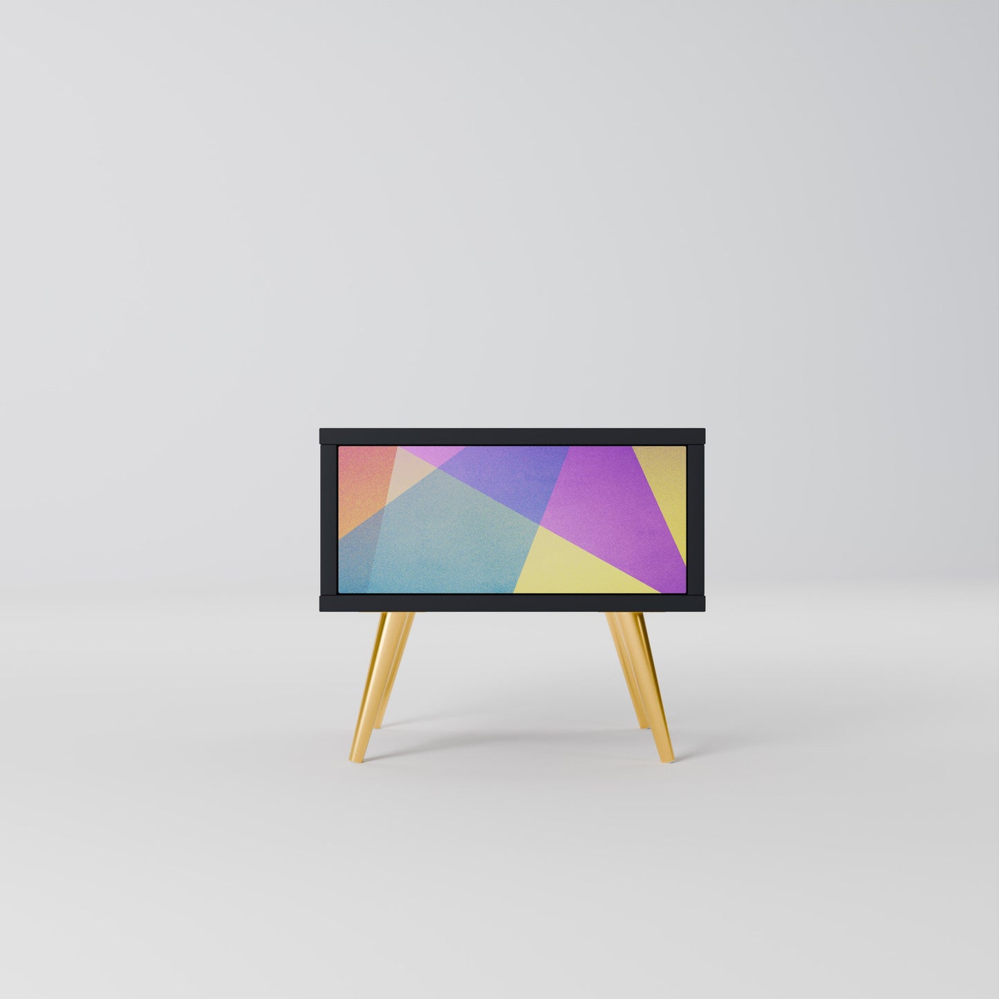 BRIGHT GEOMETRY Nightstand in Black Finish