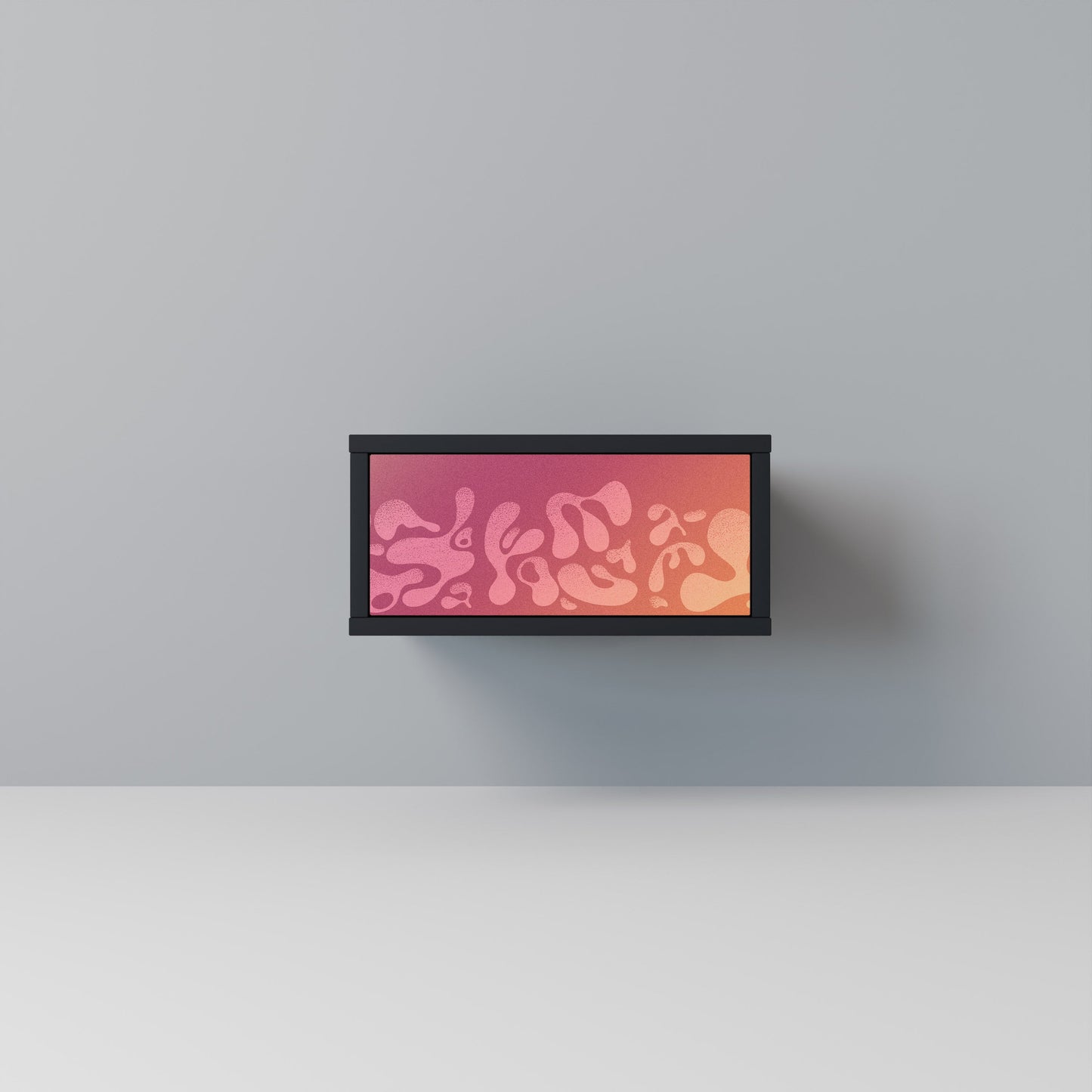 IRREGULAR PINK Nightstand in Black Finish