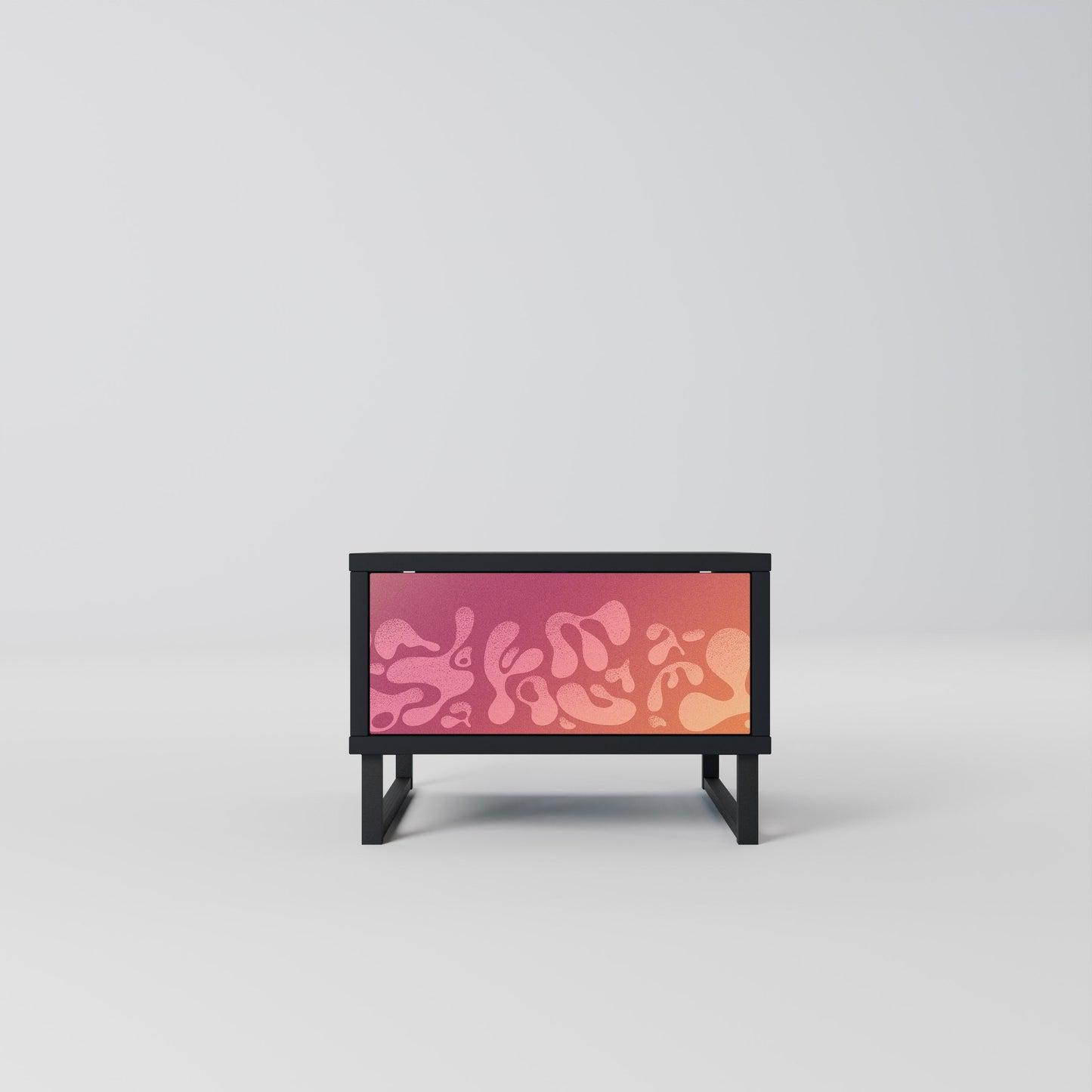 IRREGULAR PINK Nightstand in Black Finish
