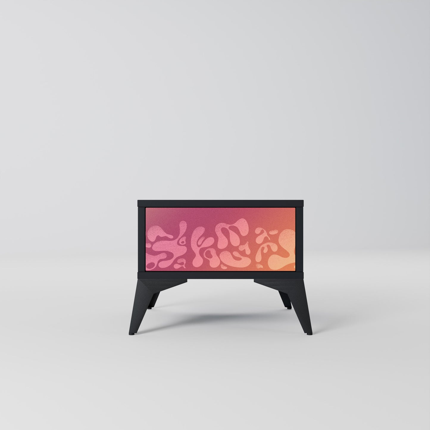 IRREGULAR PINK Nightstand in Black Finish