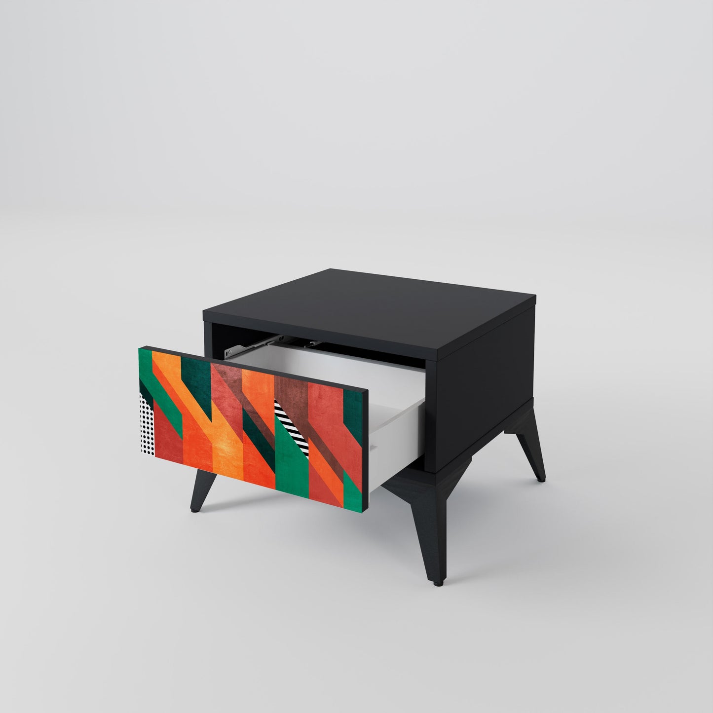 MAKESHIFT ARTISTRY Nightstand in Black Finish