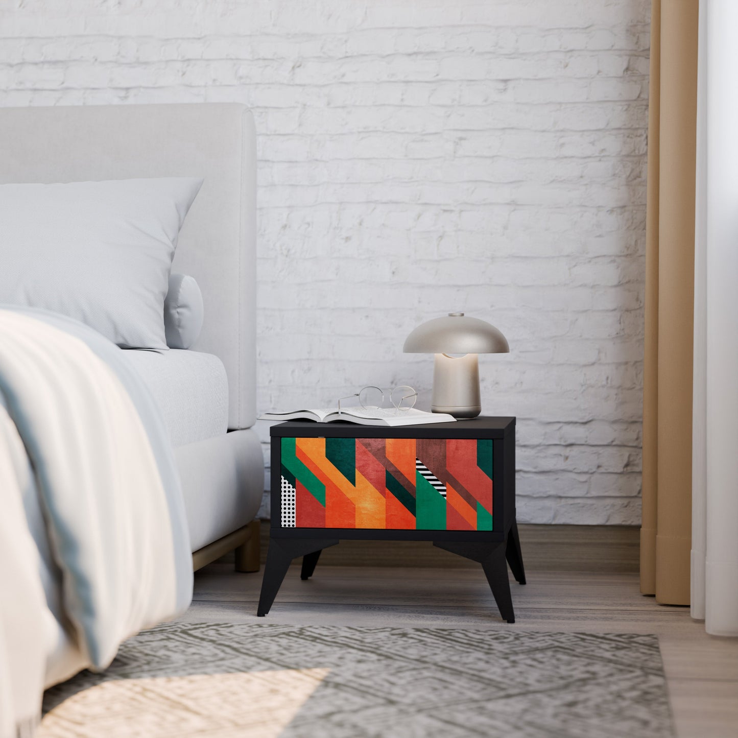 MAKESHIFT ARTISTRY Nightstand in Black Finish