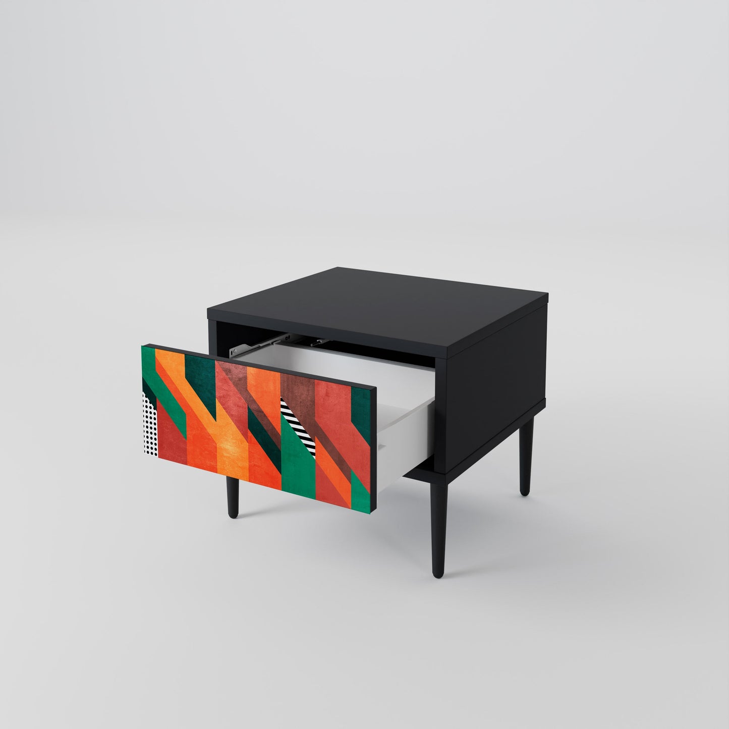 MAKESHIFT ARTISTRY Nightstand in Black Finish