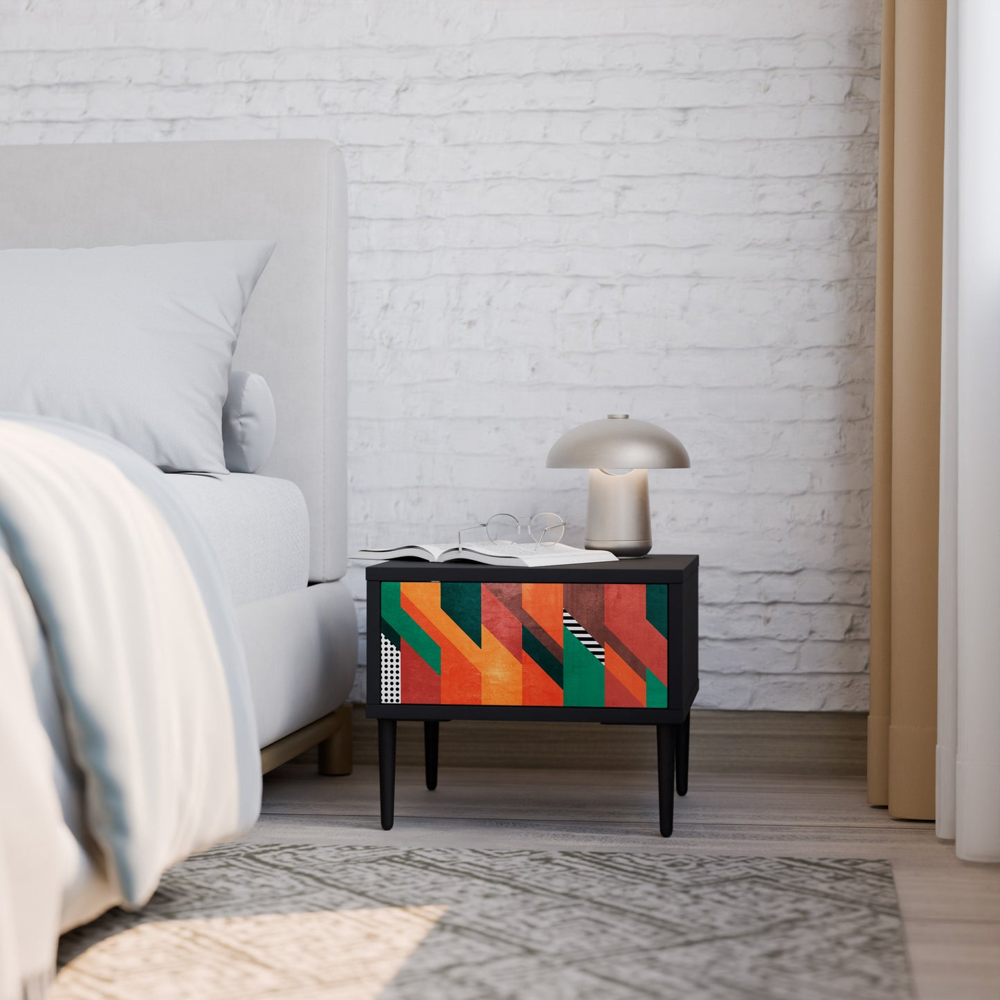MAKESHIFT ARTISTRY Nightstand in Black Finish