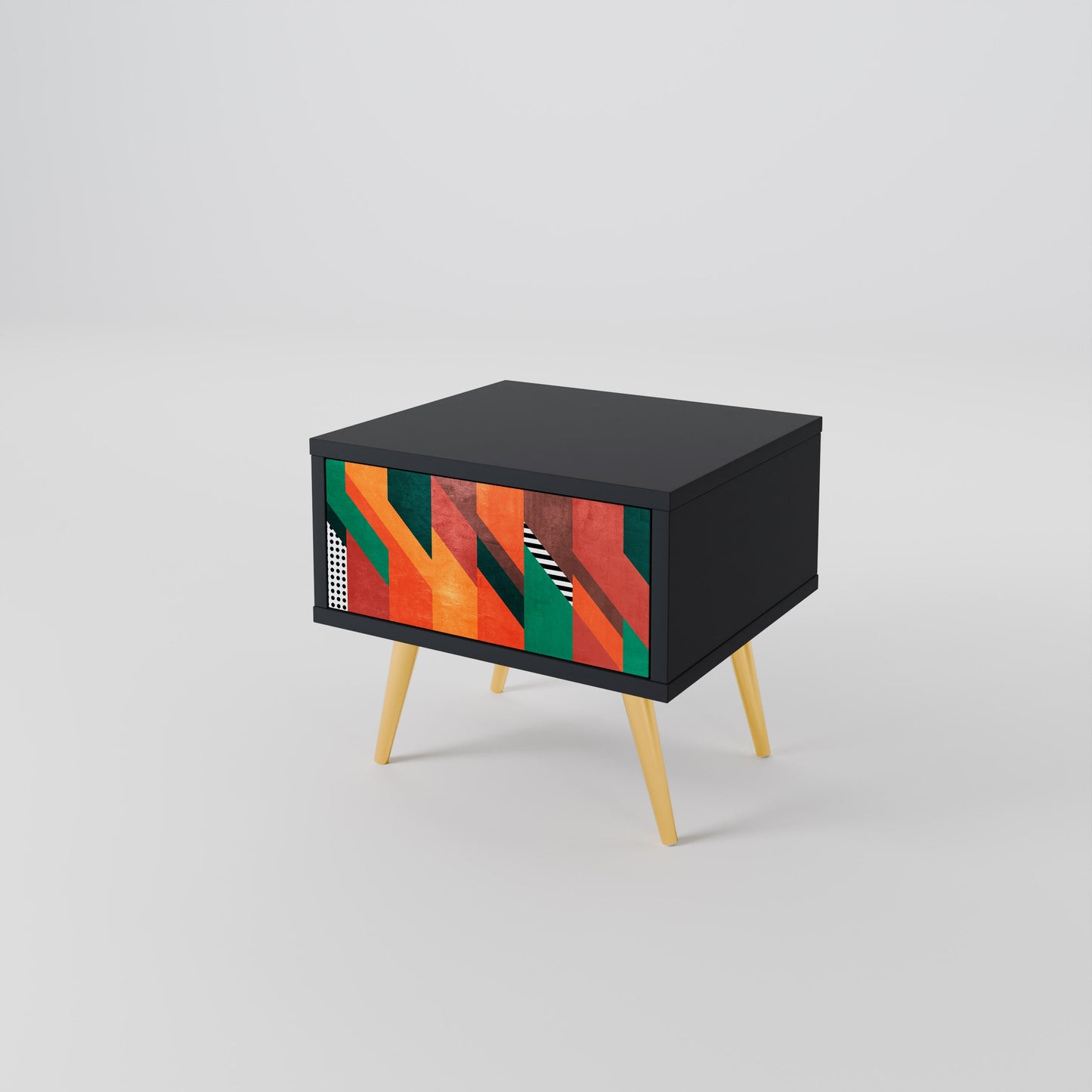 MAKESHIFT ARTISTRY Nightstand in Black Finish