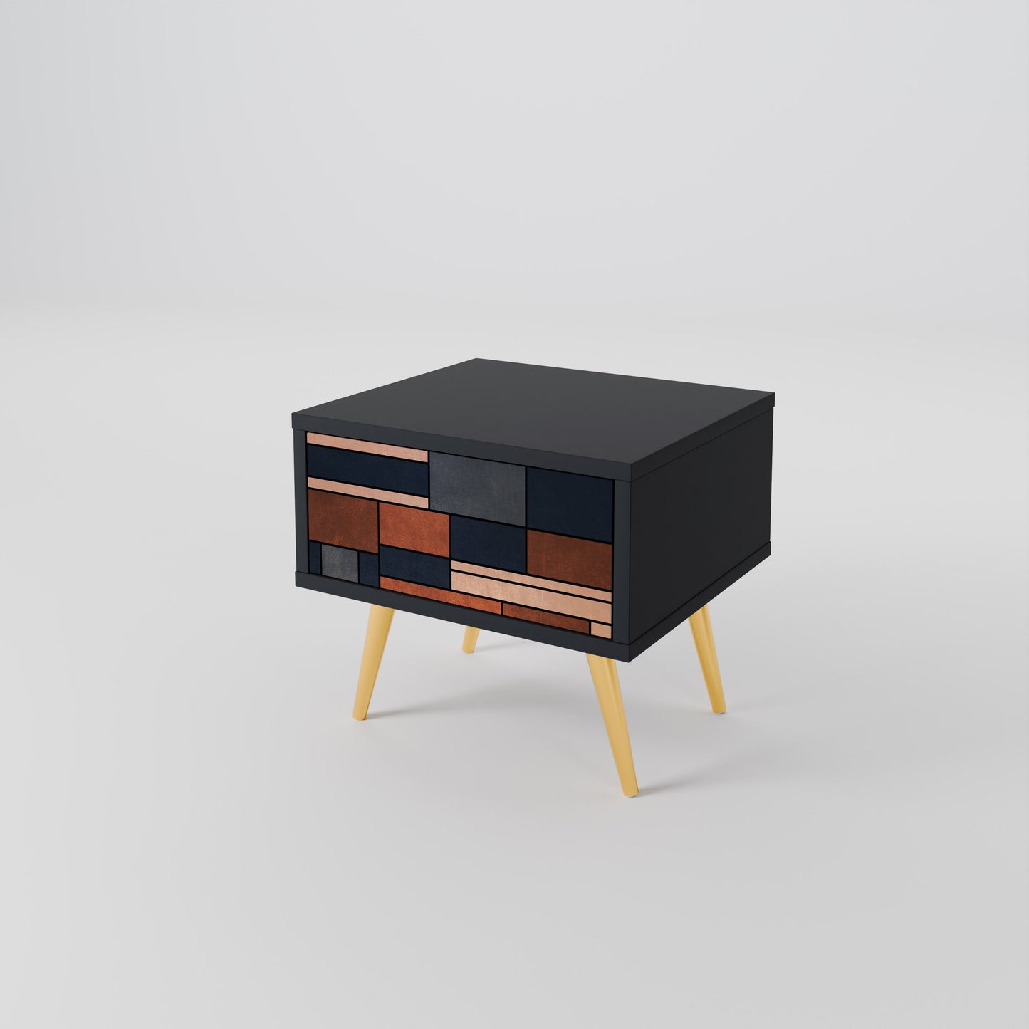 INTREPID FORMATION Nightstand in Black Finish