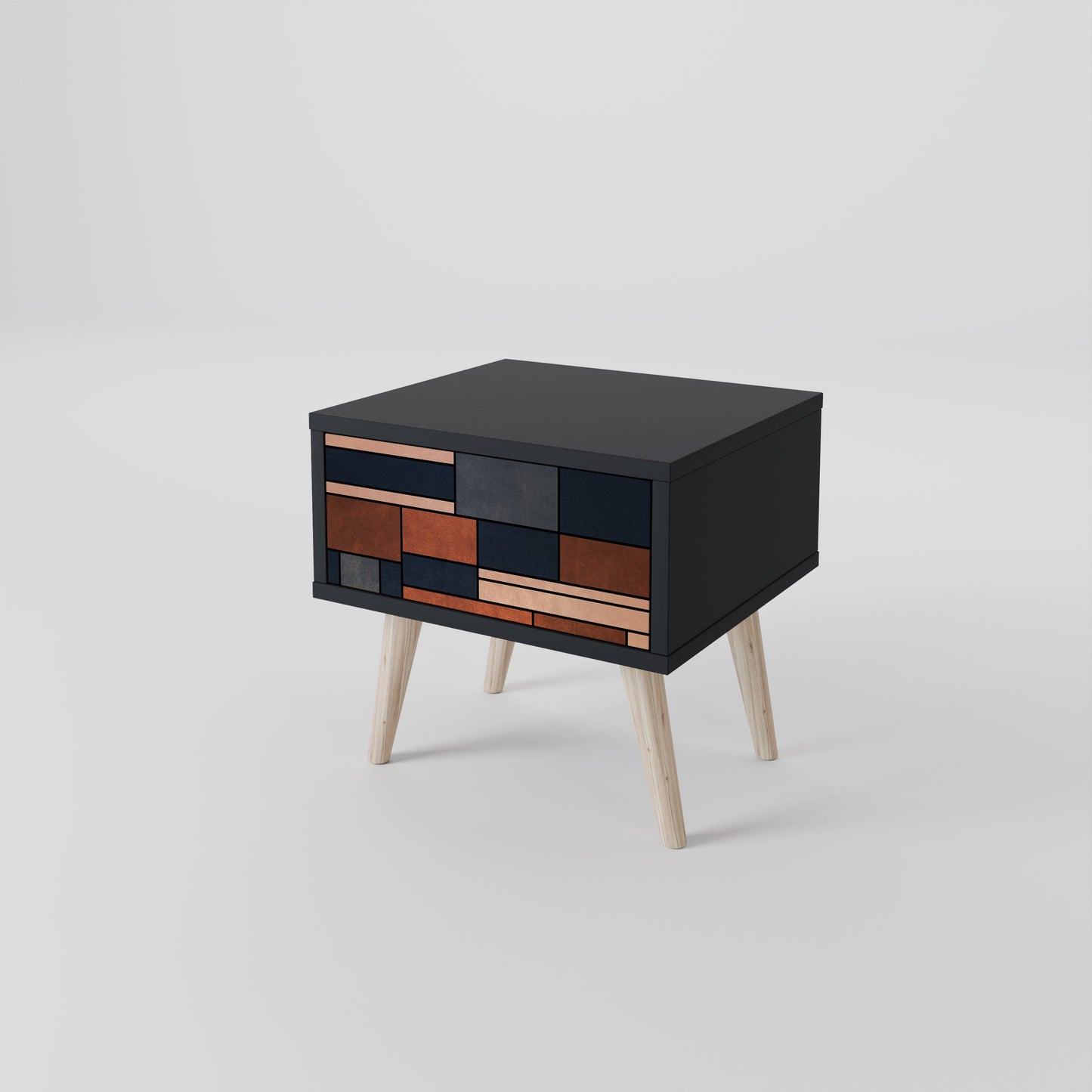 INTREPID FORMATION Nightstand in Black Finish