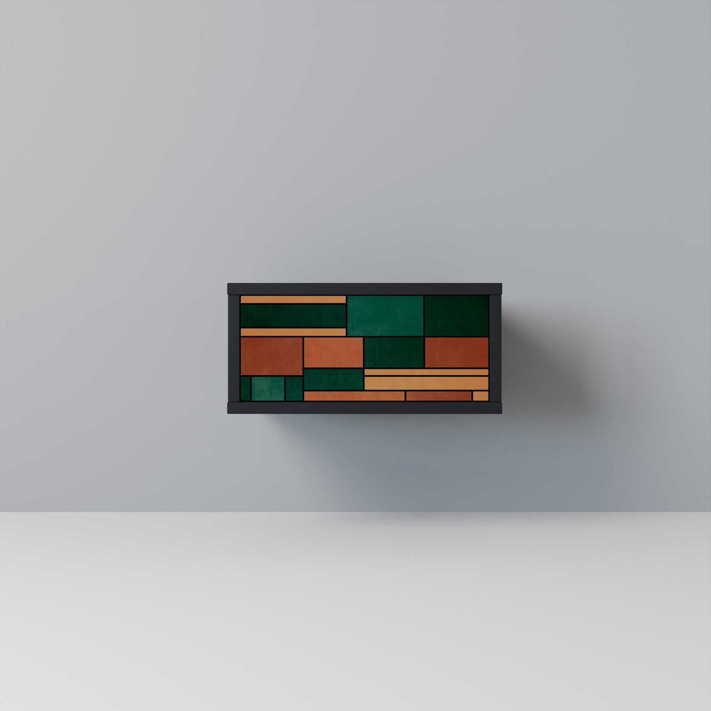 EARTHY FIGURES Nightstand in Black Finish