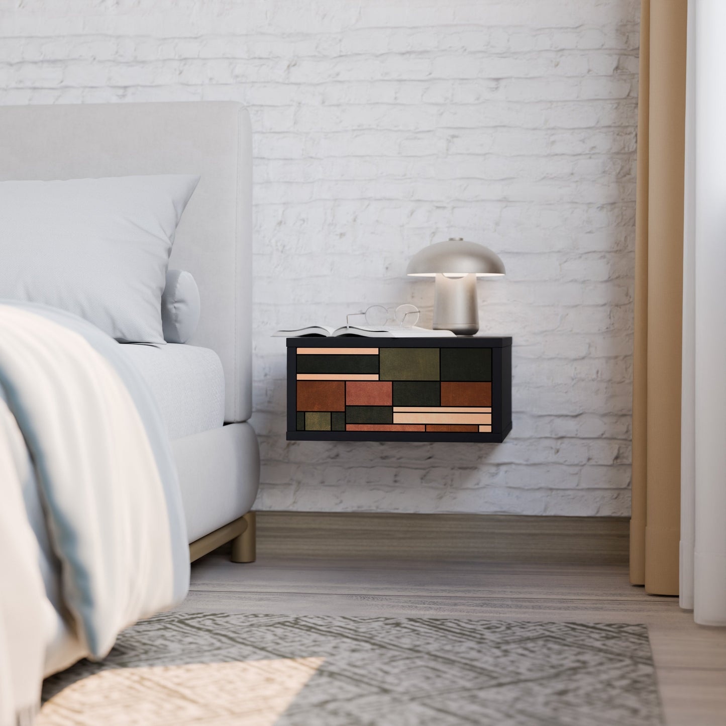 FIGURES OF NATURE Nightstand in Black Finish