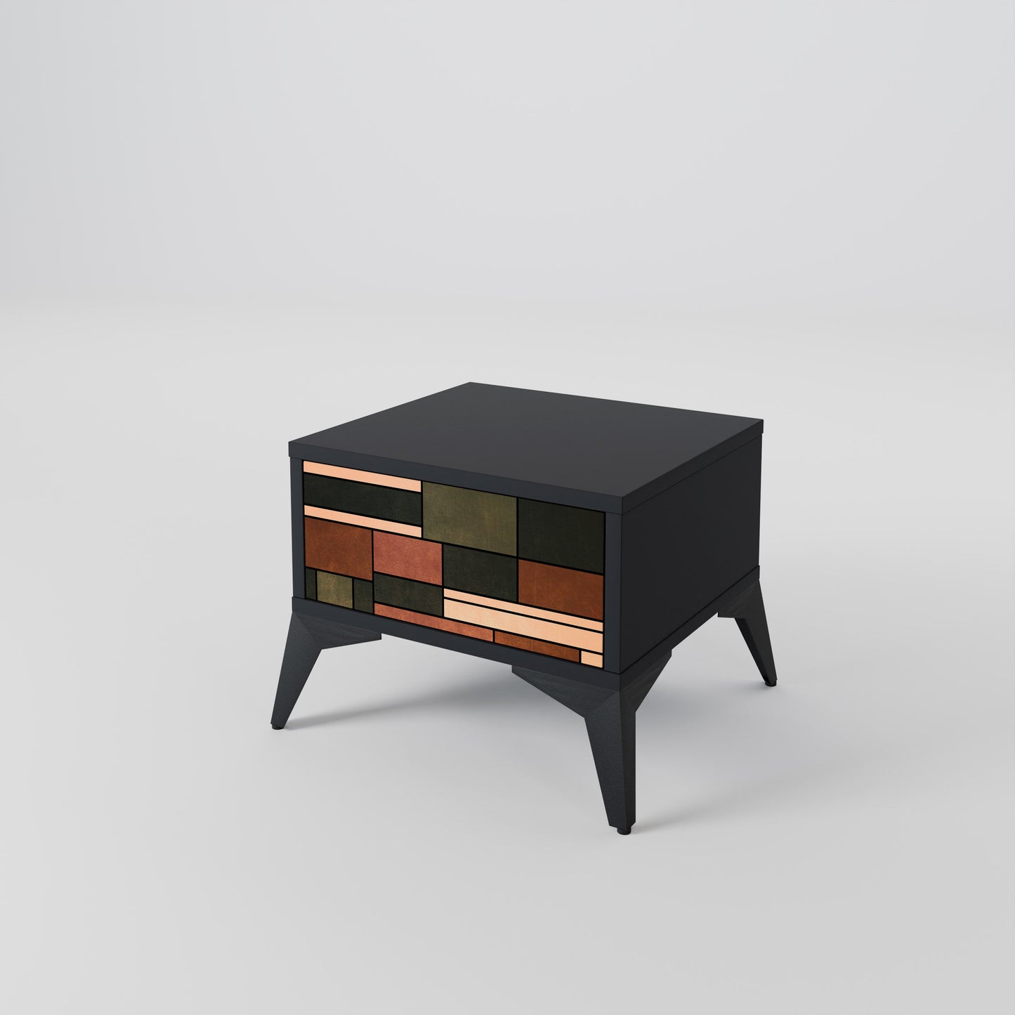 FIGURES OF NATURE Nightstand in Black Finish