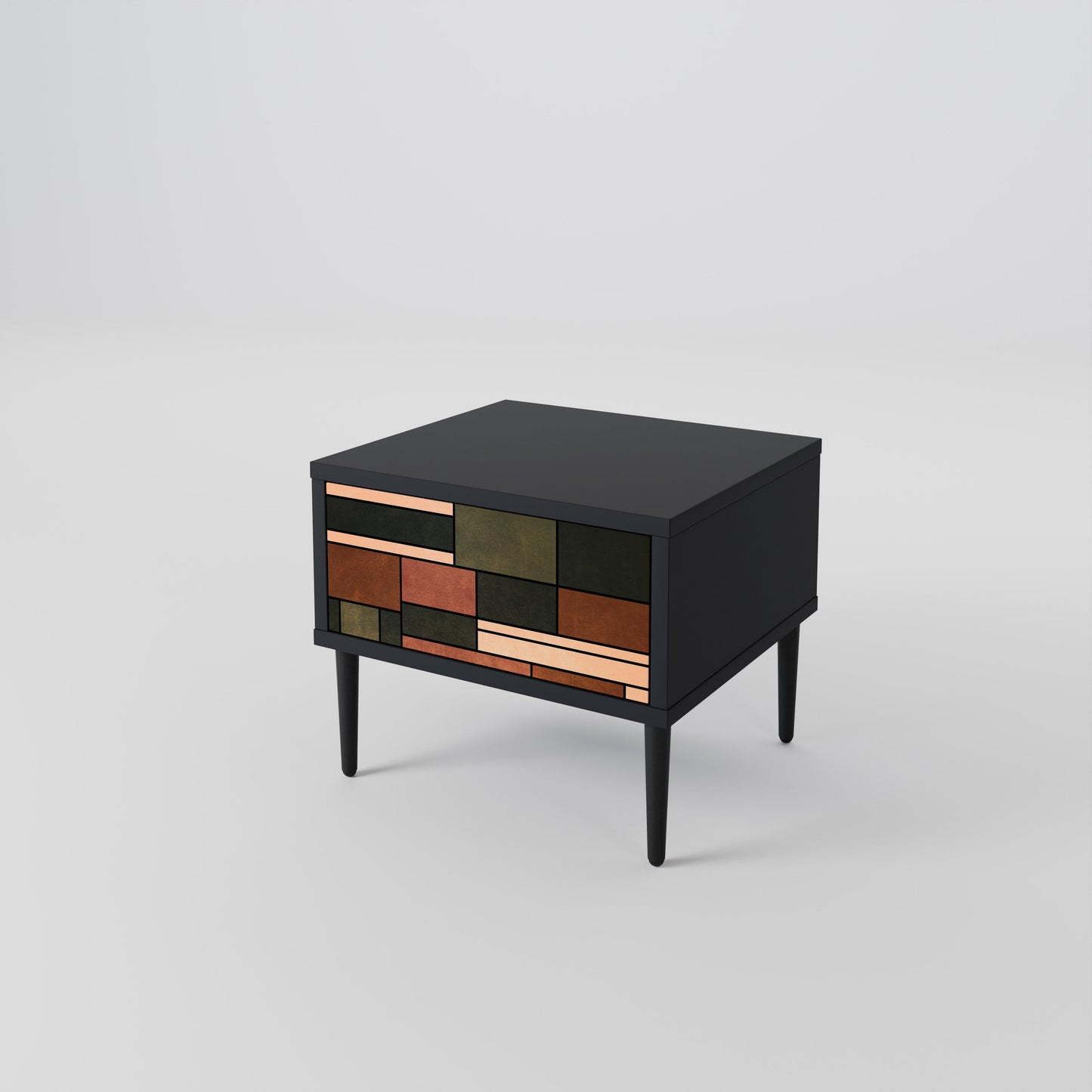 FIGURES OF NATURE Nightstand in Black Finish
