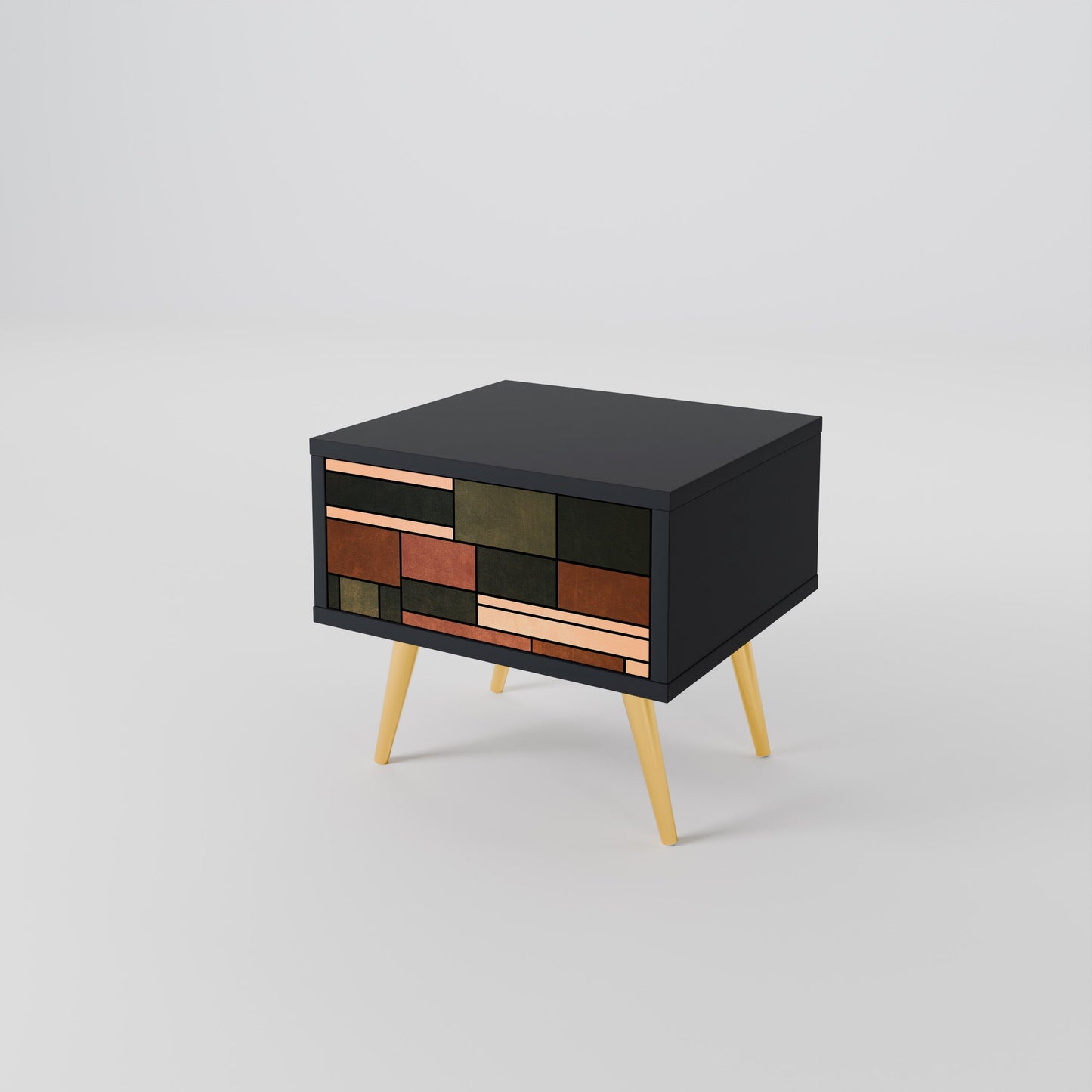 FIGURES OF NATURE Nightstand in Black Finish