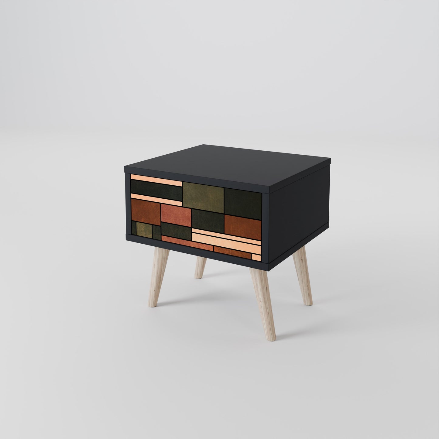 FIGURES OF NATURE Nightstand in Black Finish